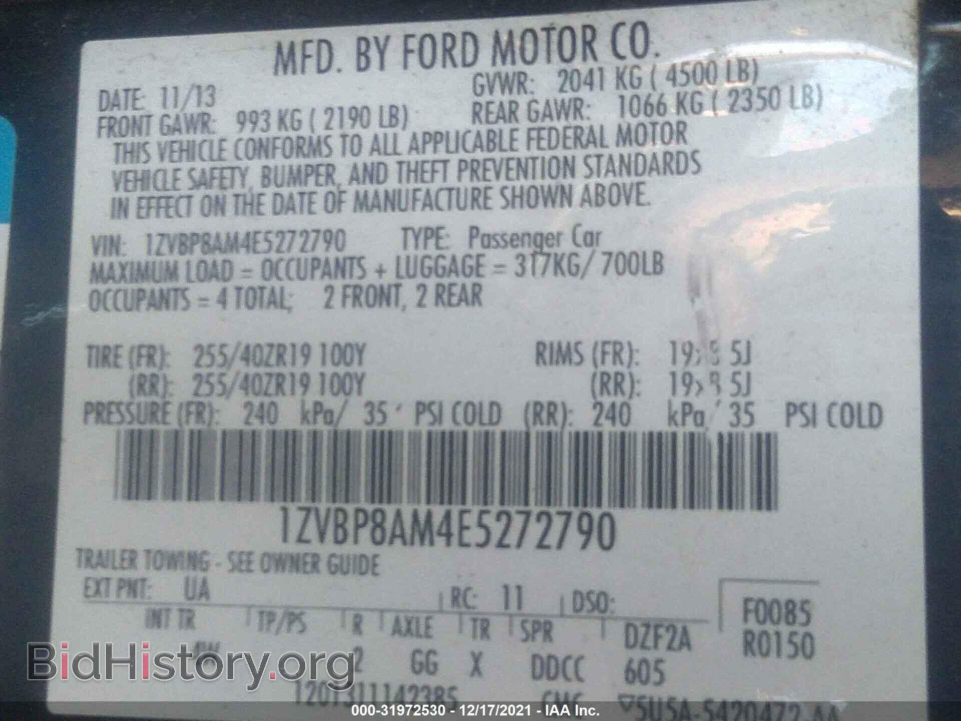 2014 FORD MUSTANG - VIN: 1ZVBP8AM4E5272790 - Фото 9