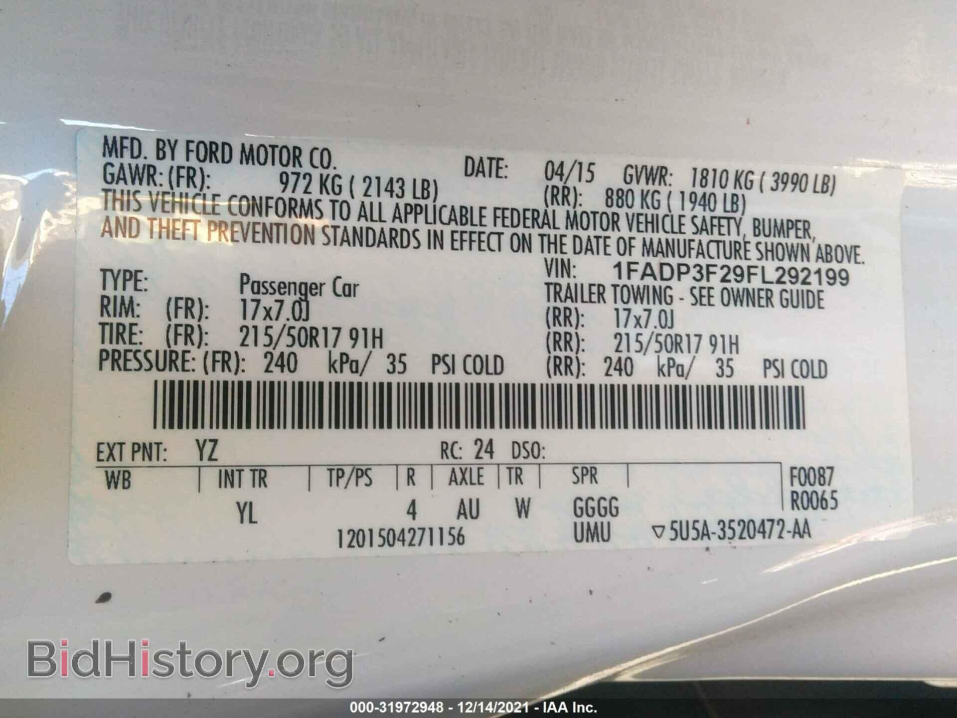 2015 FORD FOCUS - VIN: 1FADP3F29FL292199 - Photo 9