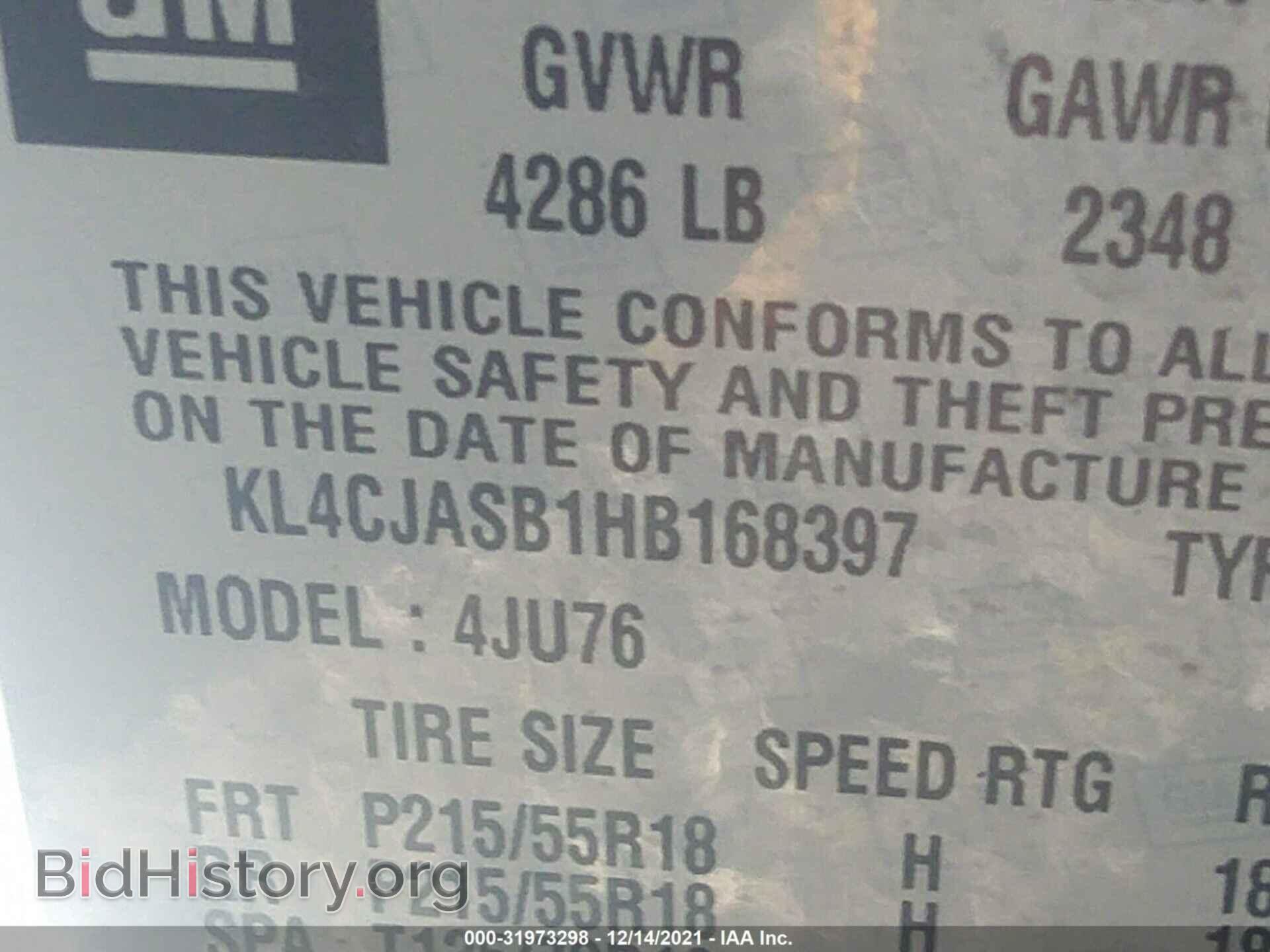 2017 BUICK ENCORE - VIN: KL4CJASB1HB168397 - Photo 9