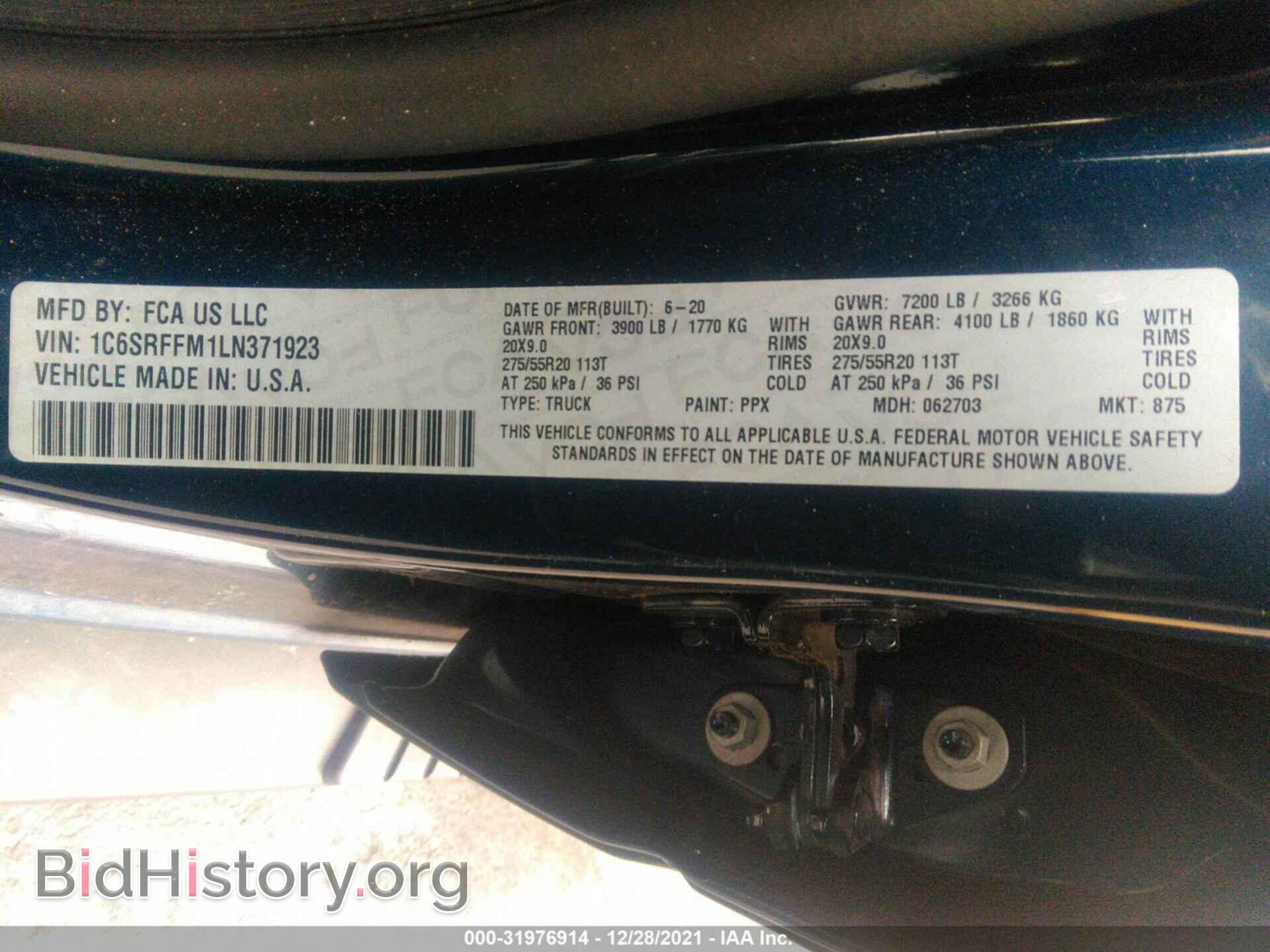 2020 RAM 1500 - VIN: 1C6SRFFM1LN371923 - Photo 9