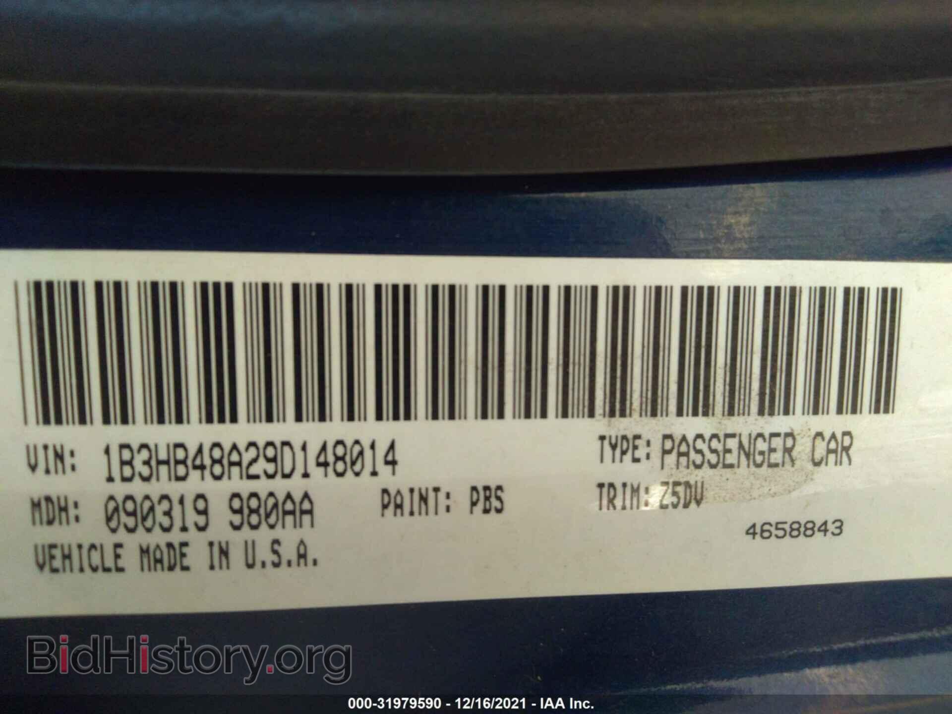 2009 DODGE CALIBER - VIN: 1B3HB48A29D148014 - Фото 9