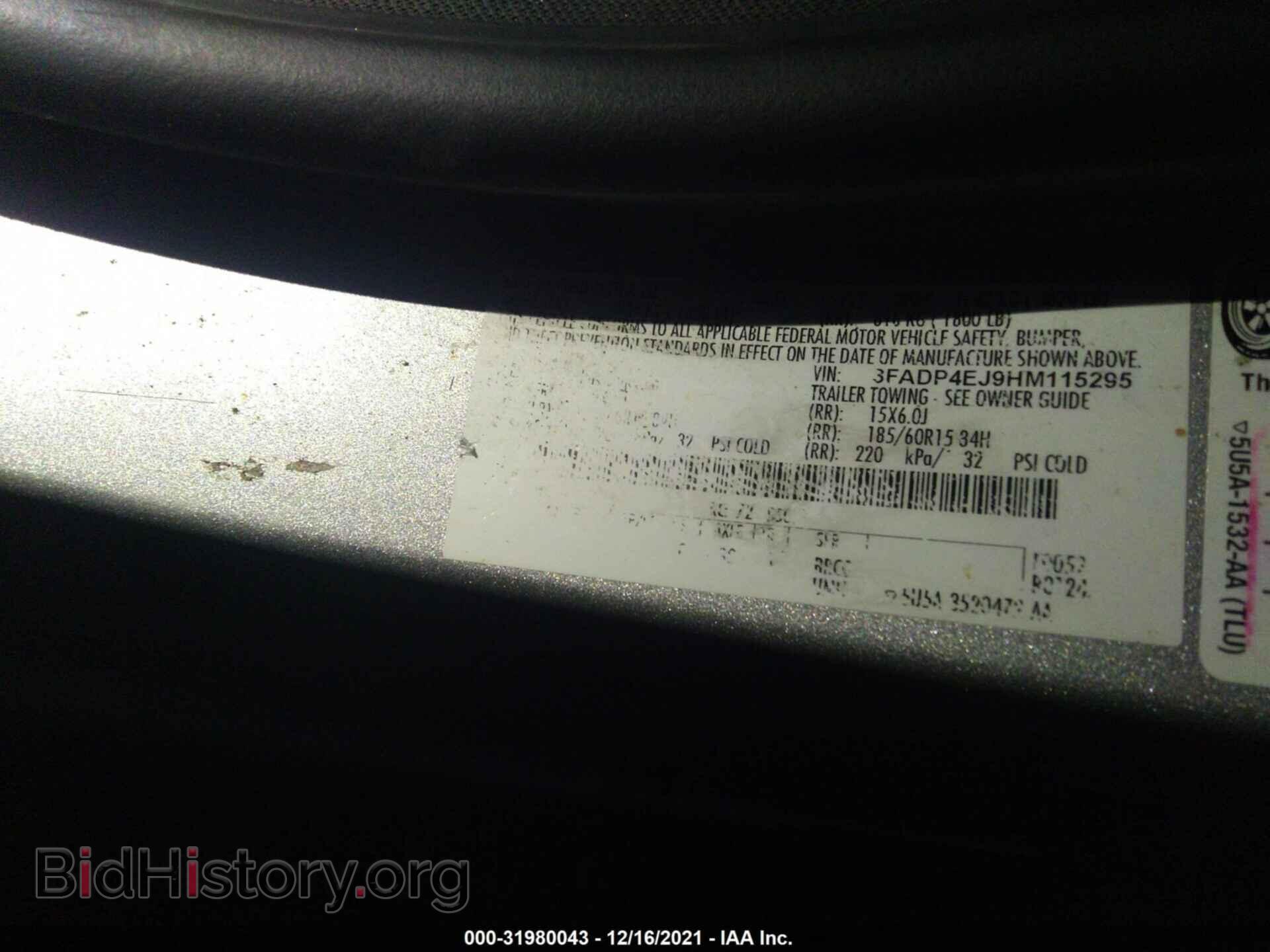 2017 FORD FIESTA - VIN: 3FADP4EJ9HM115295 - Photo 9