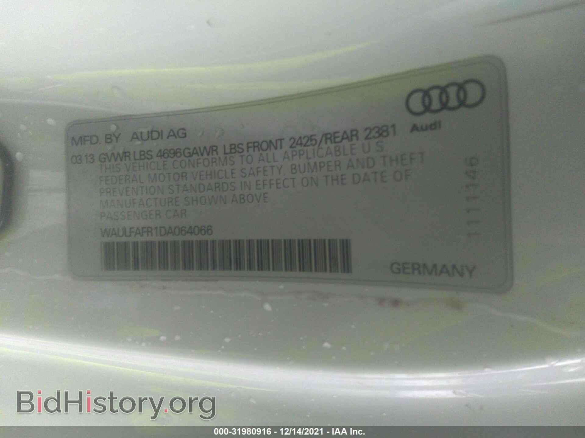 2013 AUDI A5 - VIN: WAULFAFR1DA064066 - Photo 9