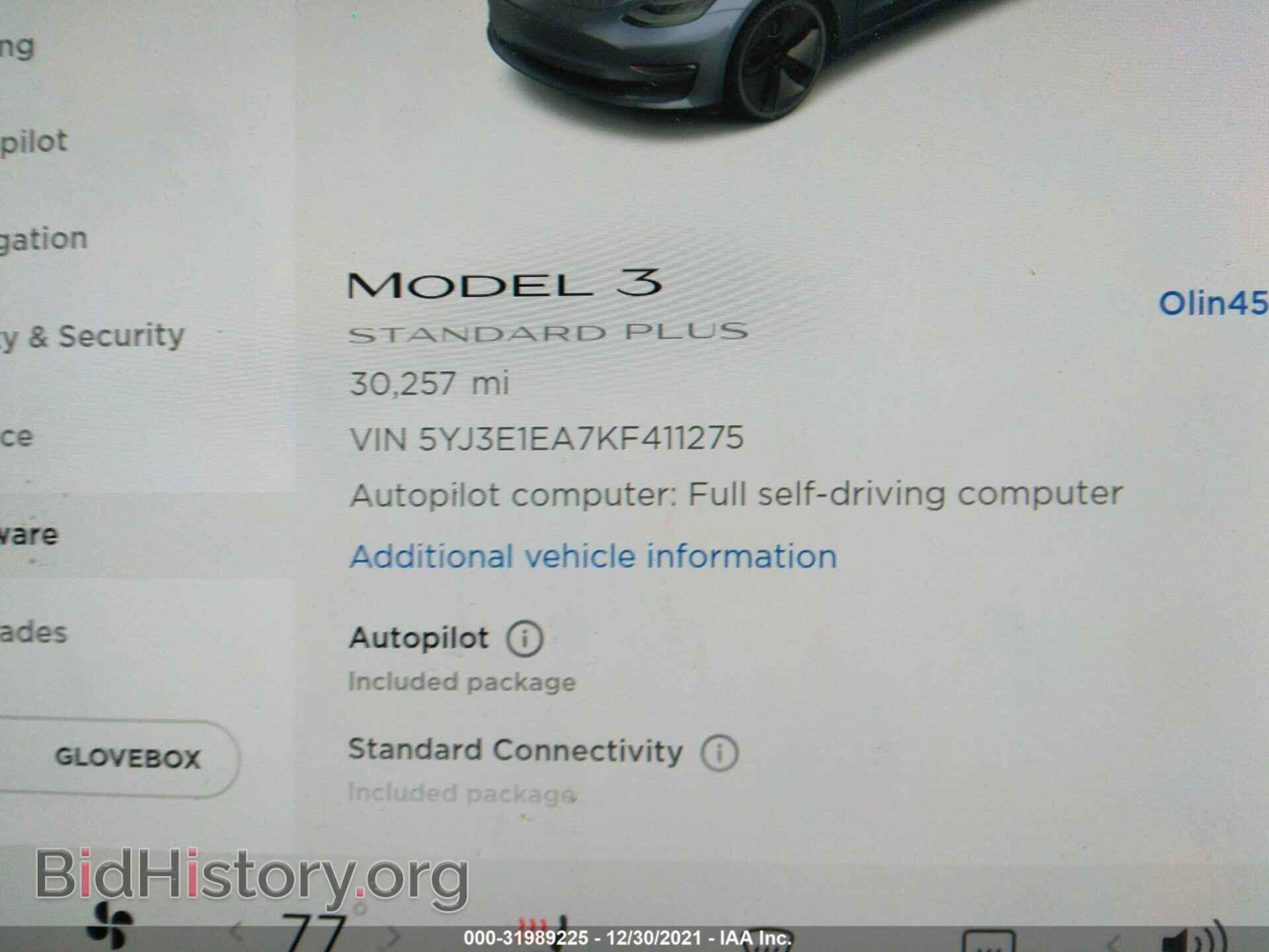 2019 TESLA MODEL 3 - VIN: 5YJ3E1EA7KF411275 - Photo 7