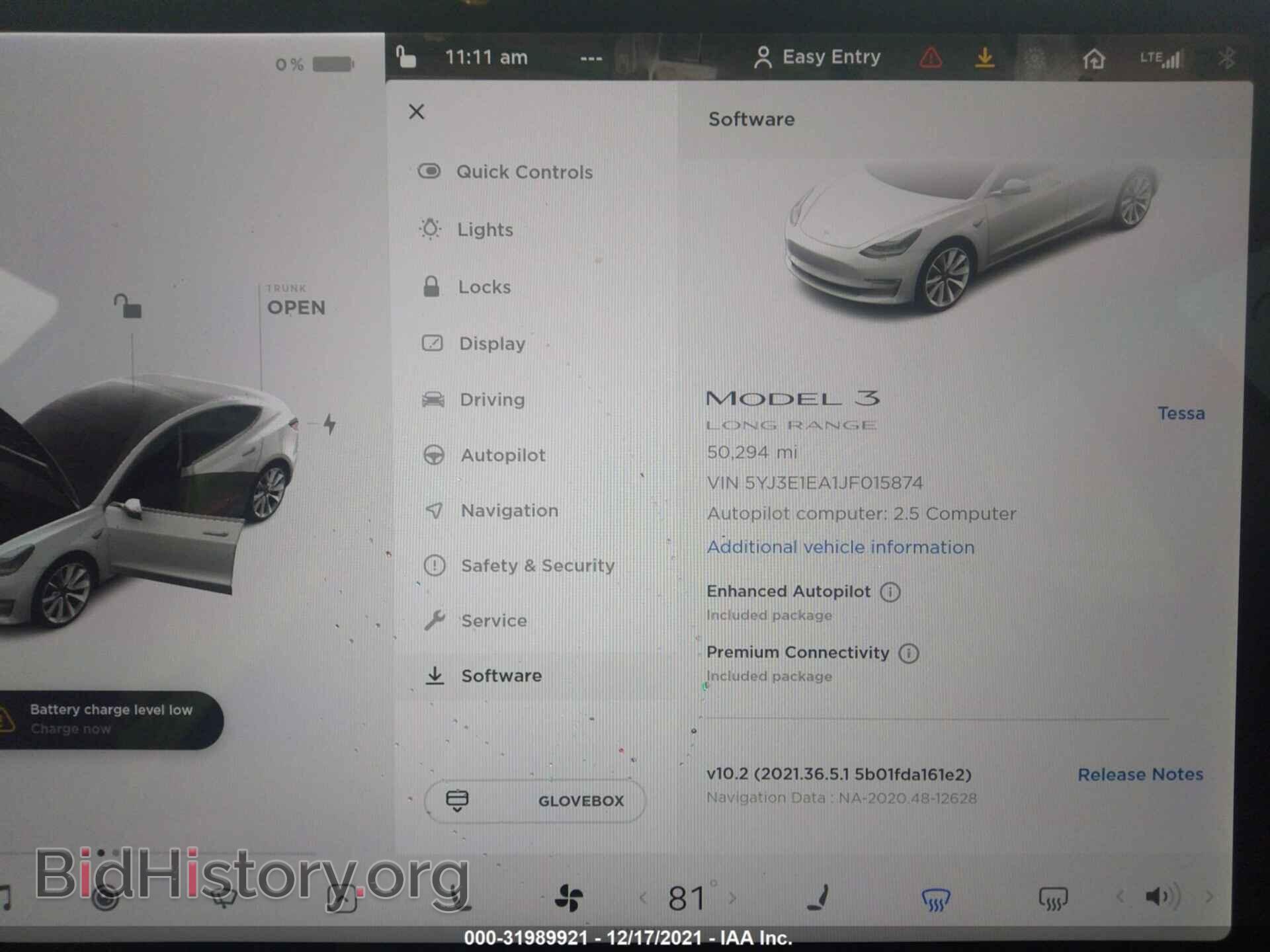 2018 TESLA MODEL 3 - VIN: 5YJ3E1EA1JF015874 - Photo 7
