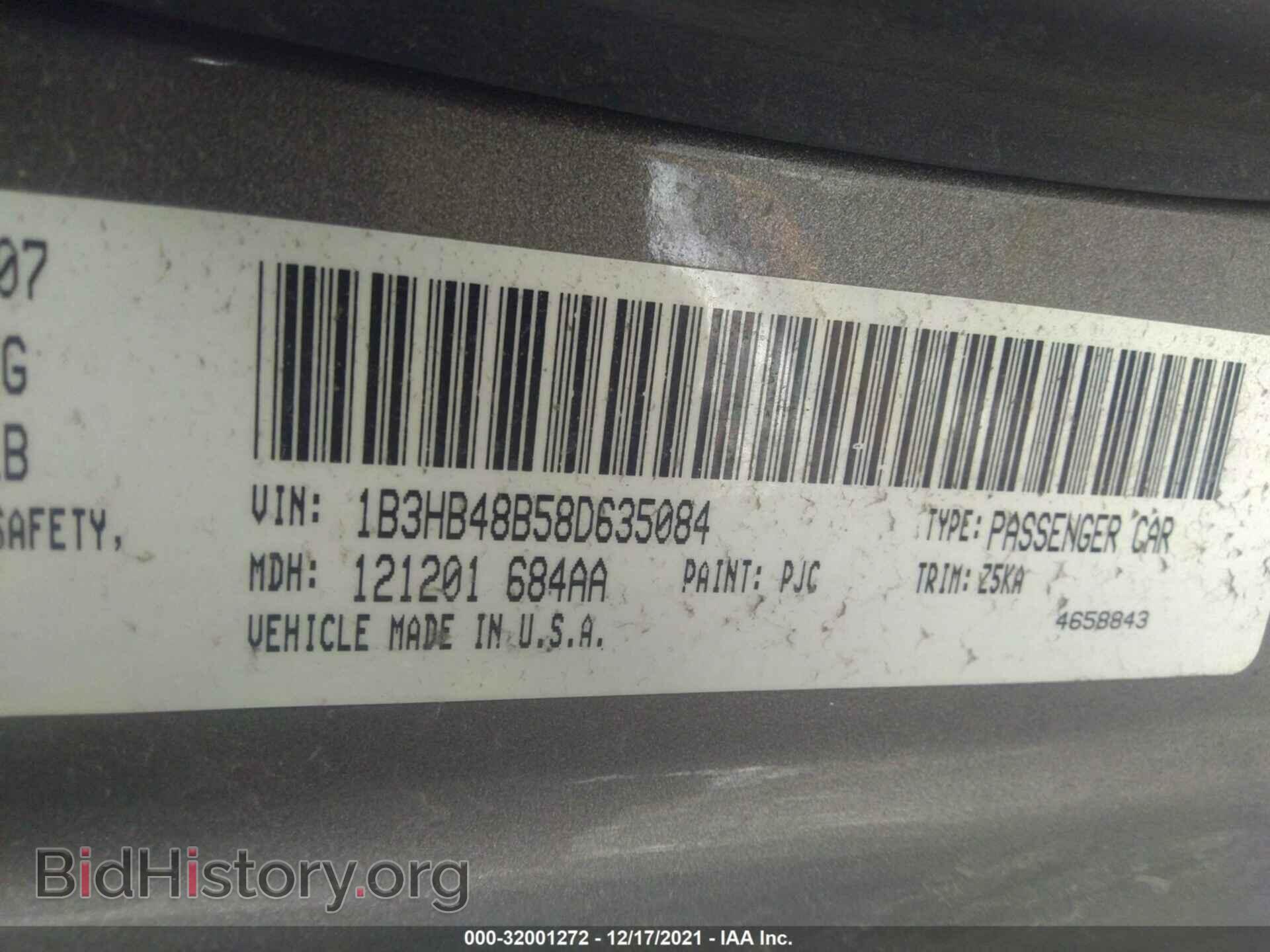 2008 DODGE CALIBER - VIN: 1B3HB48B58D635084 - Фото 9