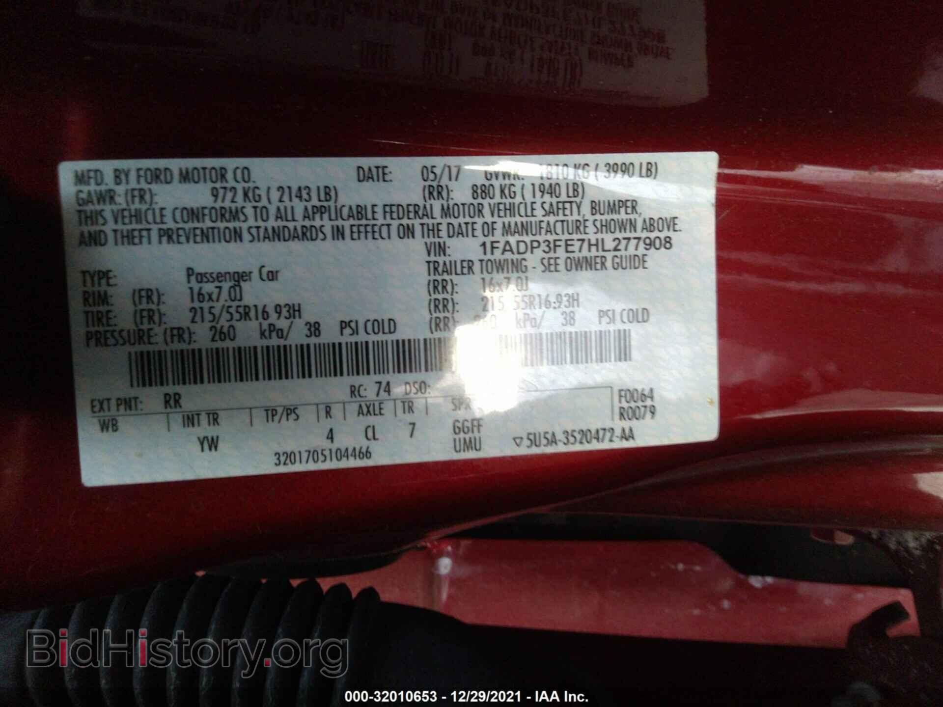 2017 FORD FOCUS - VIN: 1FADP3FE7HL277908 - Фото 9