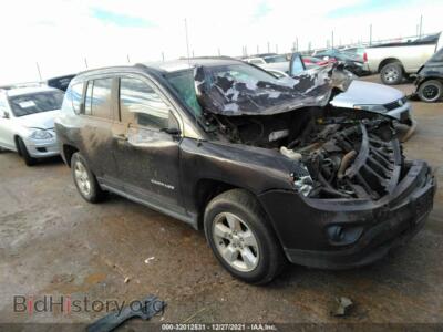 2014 Jeep COMPASS Sport, burgundy — VIN 1C4NJCBA2ED690103, IAAI