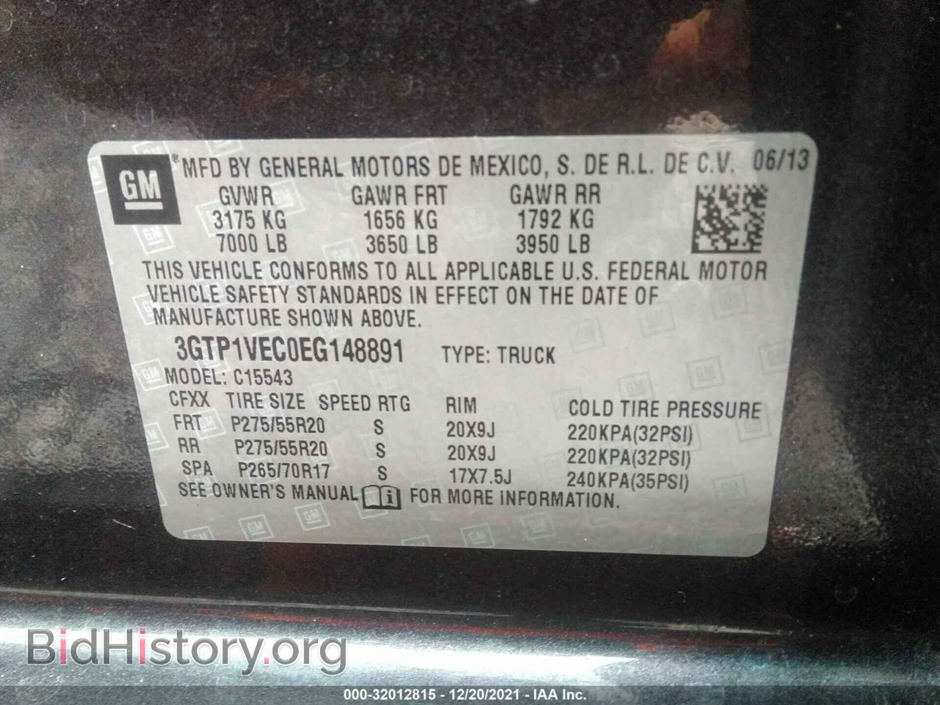 2014 GMC SIERRA 1500 - VIN: 3GTP1VEC0EG148891 - Photo 9
