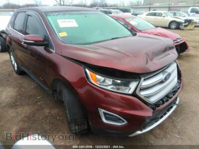 2015 Ford EDGE SEL, brown — VIN 2FMTK4J96FBB30525, IAAI