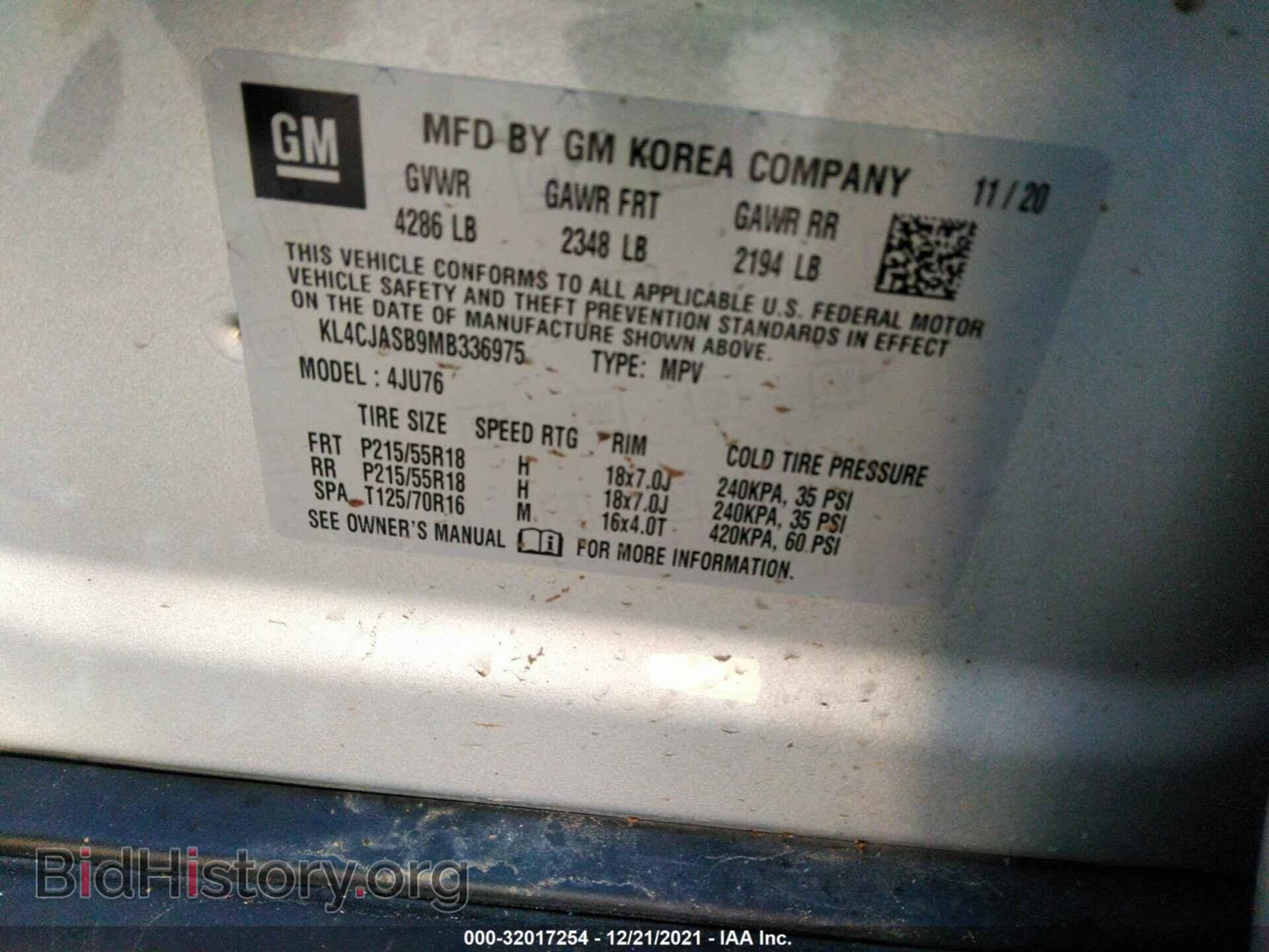 2021 BUICK ENCORE - VIN: KL4CJASB9MB336975 - Photo 9