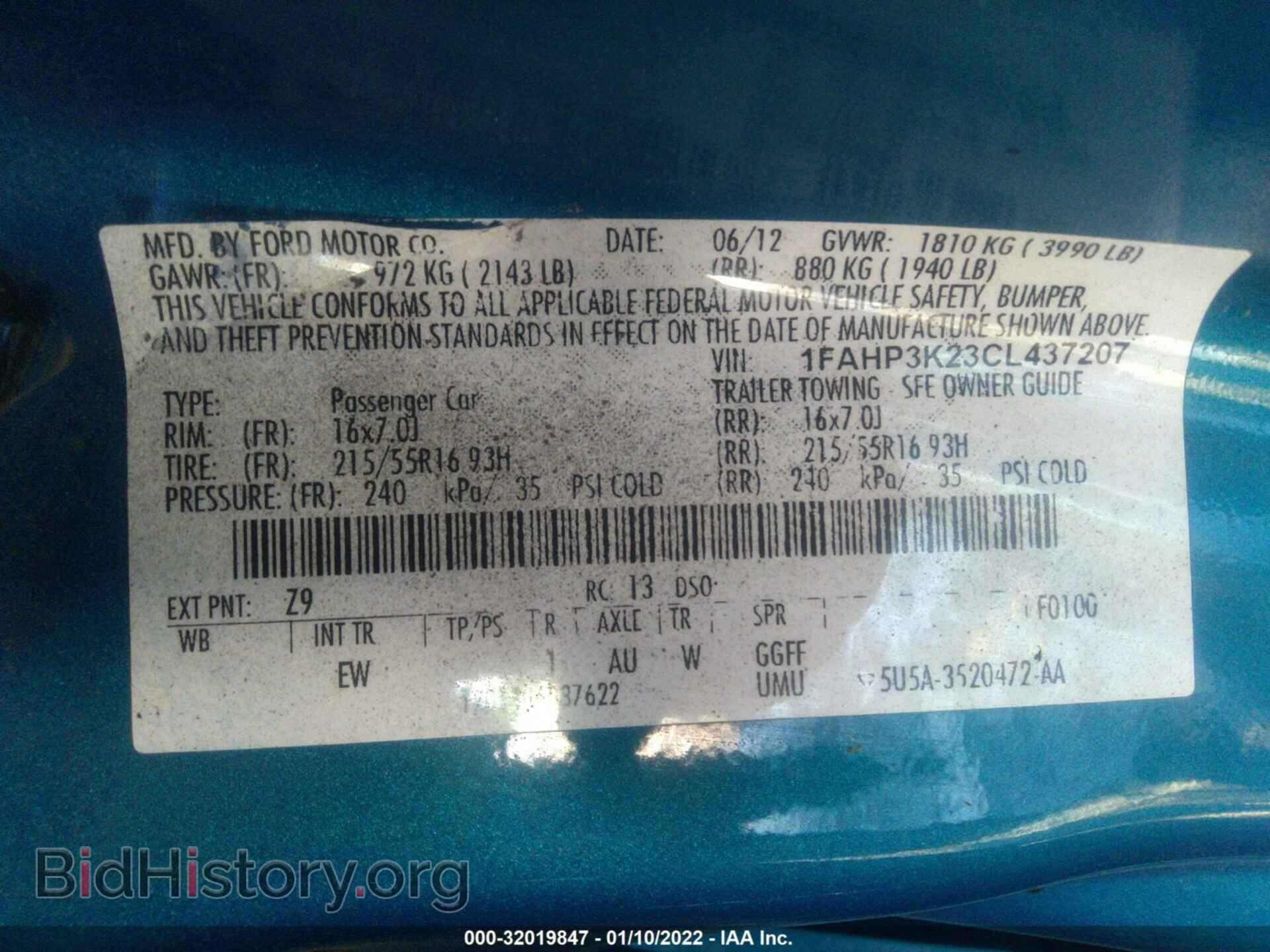 2012 FORD FOCUS - VIN: 1FAHP3K23CL437207 - Photo 9