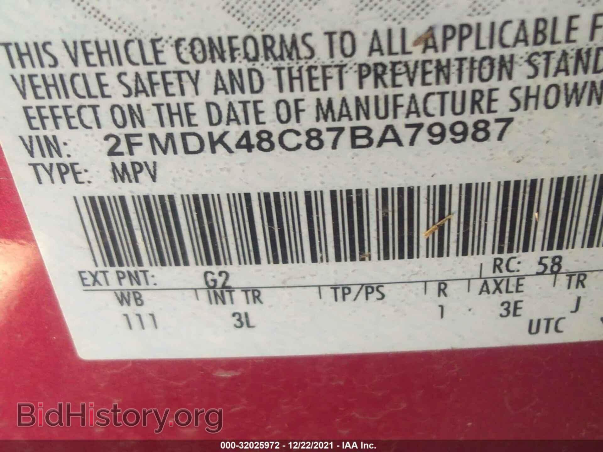 2007 FORD EDGE - VIN: 2FMDK48C87BA79987 - Photo 9
