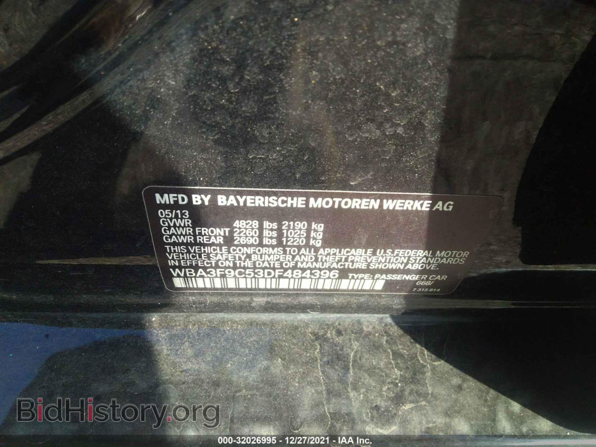 2013 BMW 3 SERIES - VIN: WBA3F9C53DF484396 - Фото 9