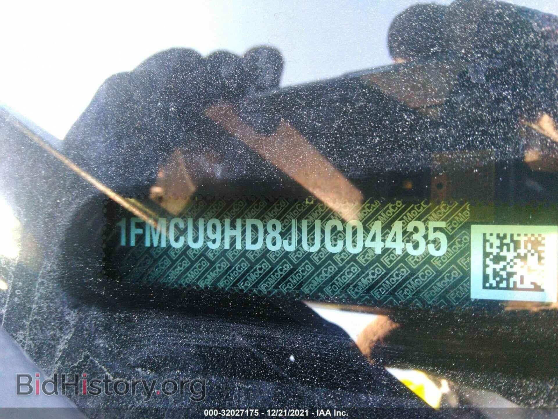 2018 FORD ESCAPE - VIN: 1FMCU9HD8JUC04435 - Фото 9