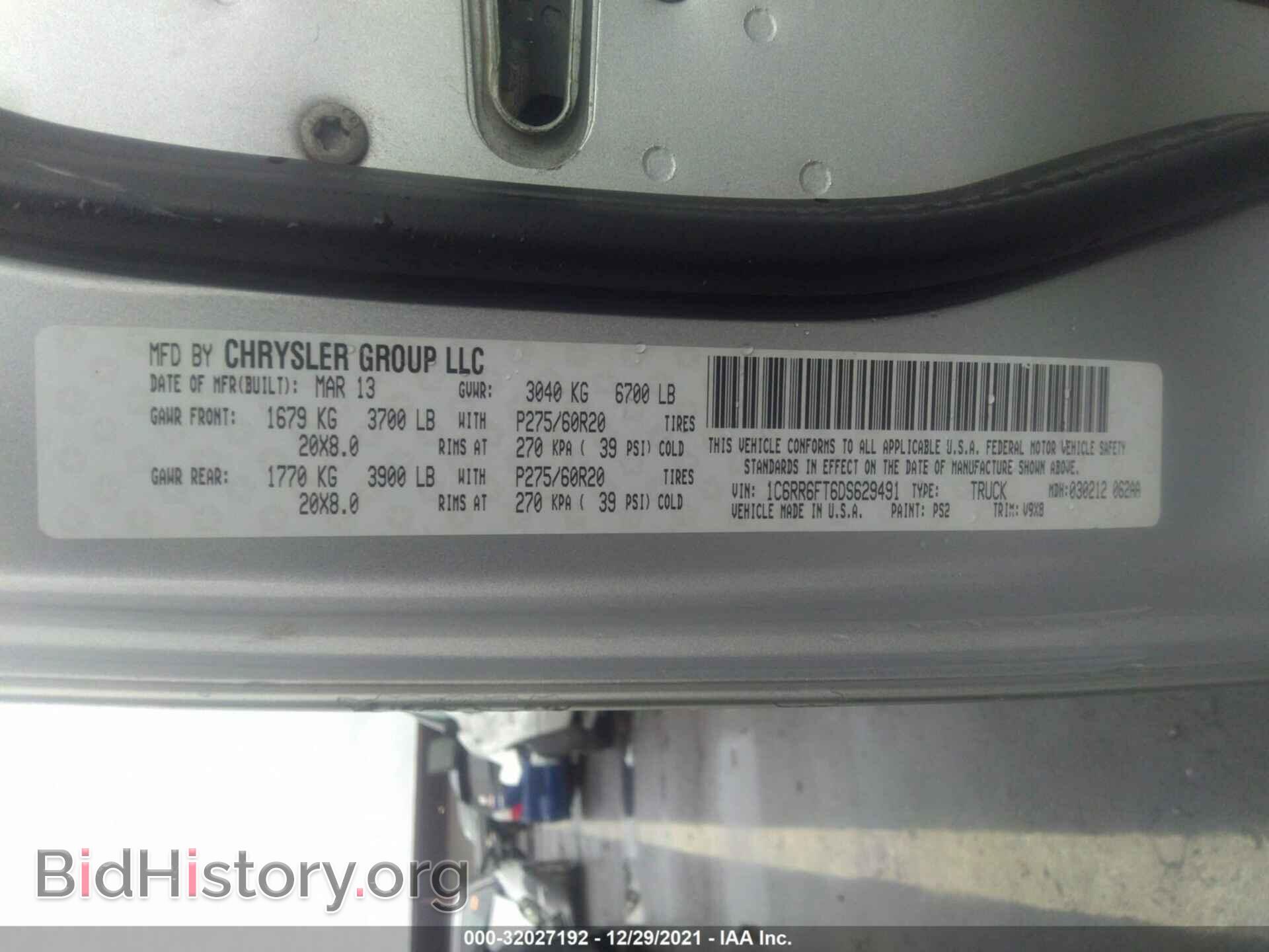 2013 RAM 1500 - VIN: 1C6RR6FT6DS629491 - Photo 9