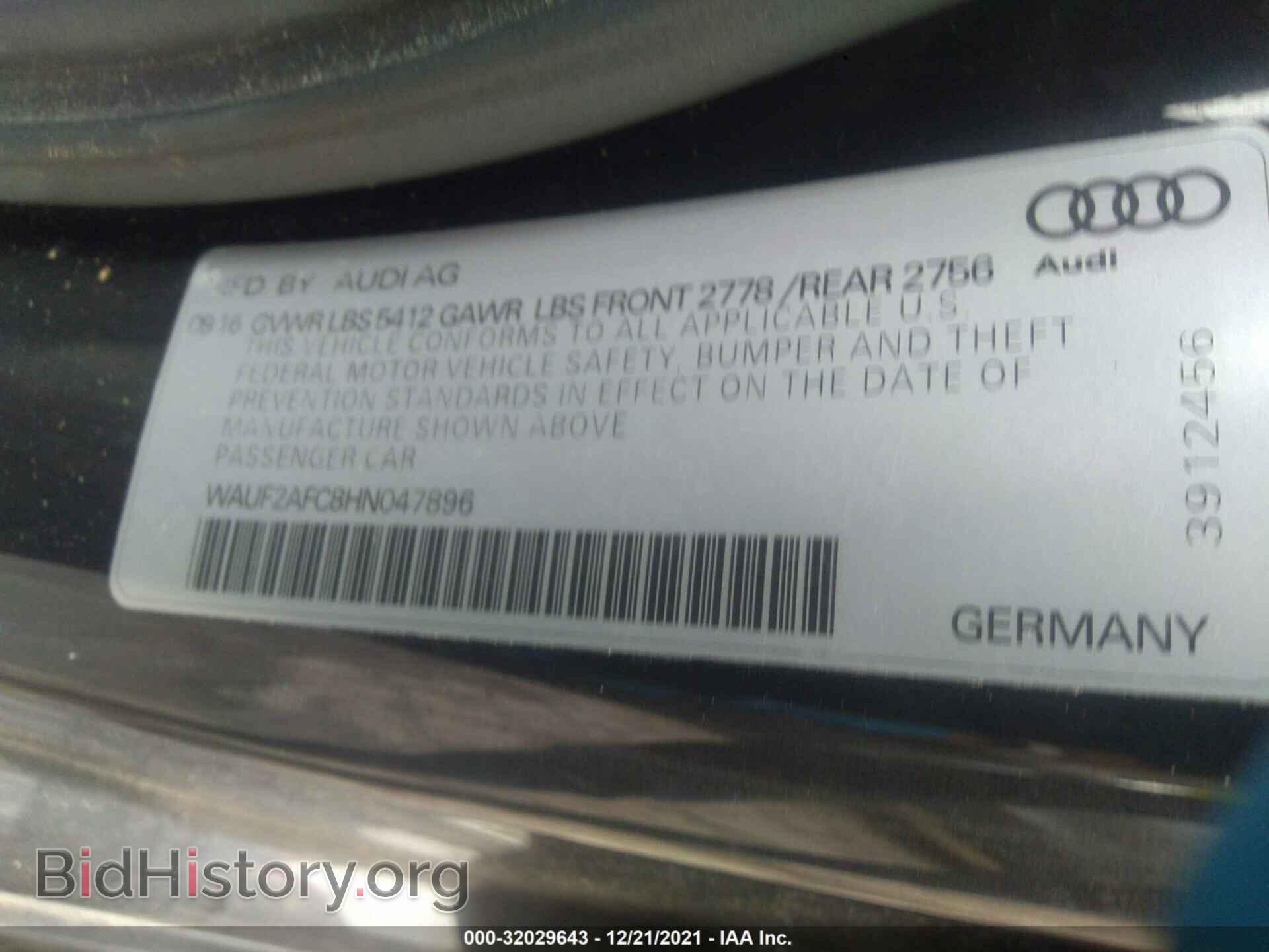 2017 AUDI A6 - VIN: WAUF2AFC8HN047896 - Photo 9