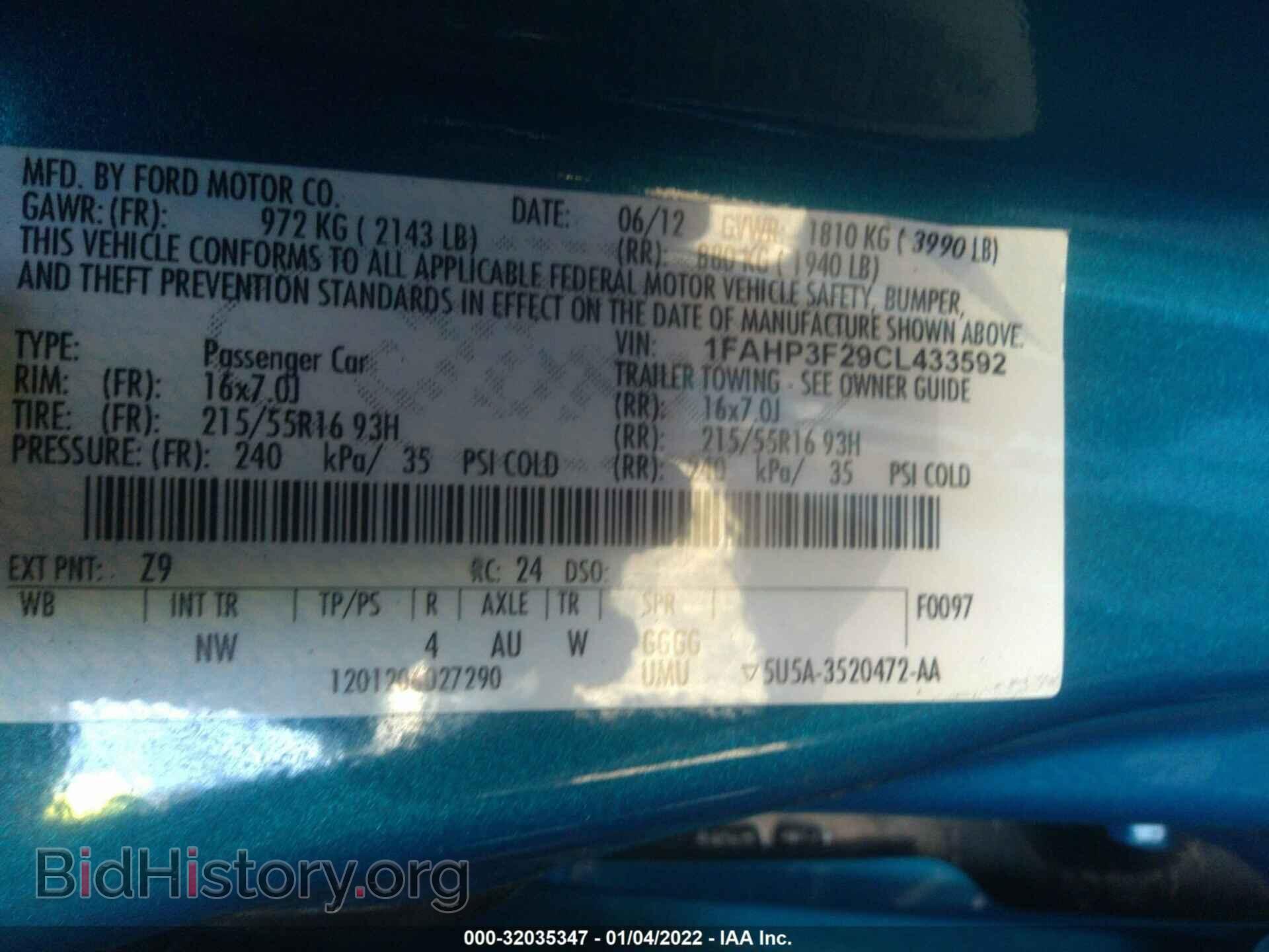 2012 FORD FOCUS - VIN: 1FAHP3F29CL433592 - Photo 9