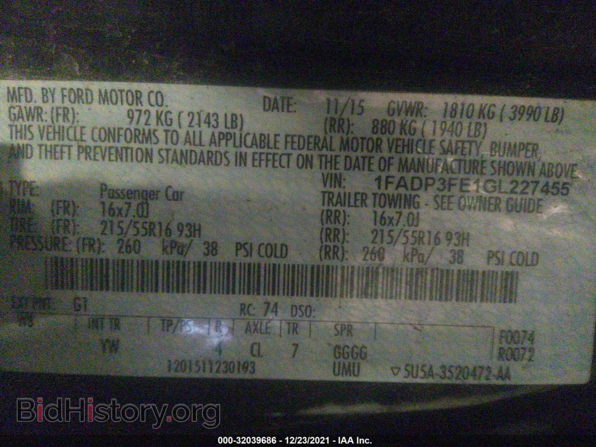 2016 FORD FOCUS - VIN: 1FADP3FE1GL227455 - Фото 9