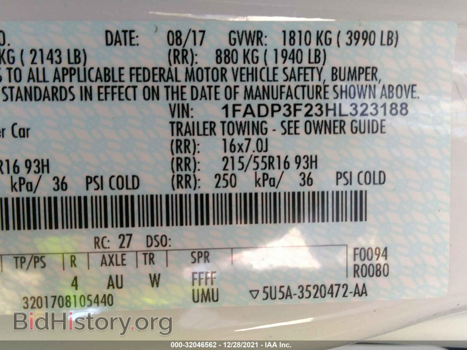 2017 FORD FOCUS - VIN: 1FADP3F23HL323188 - Photo 9