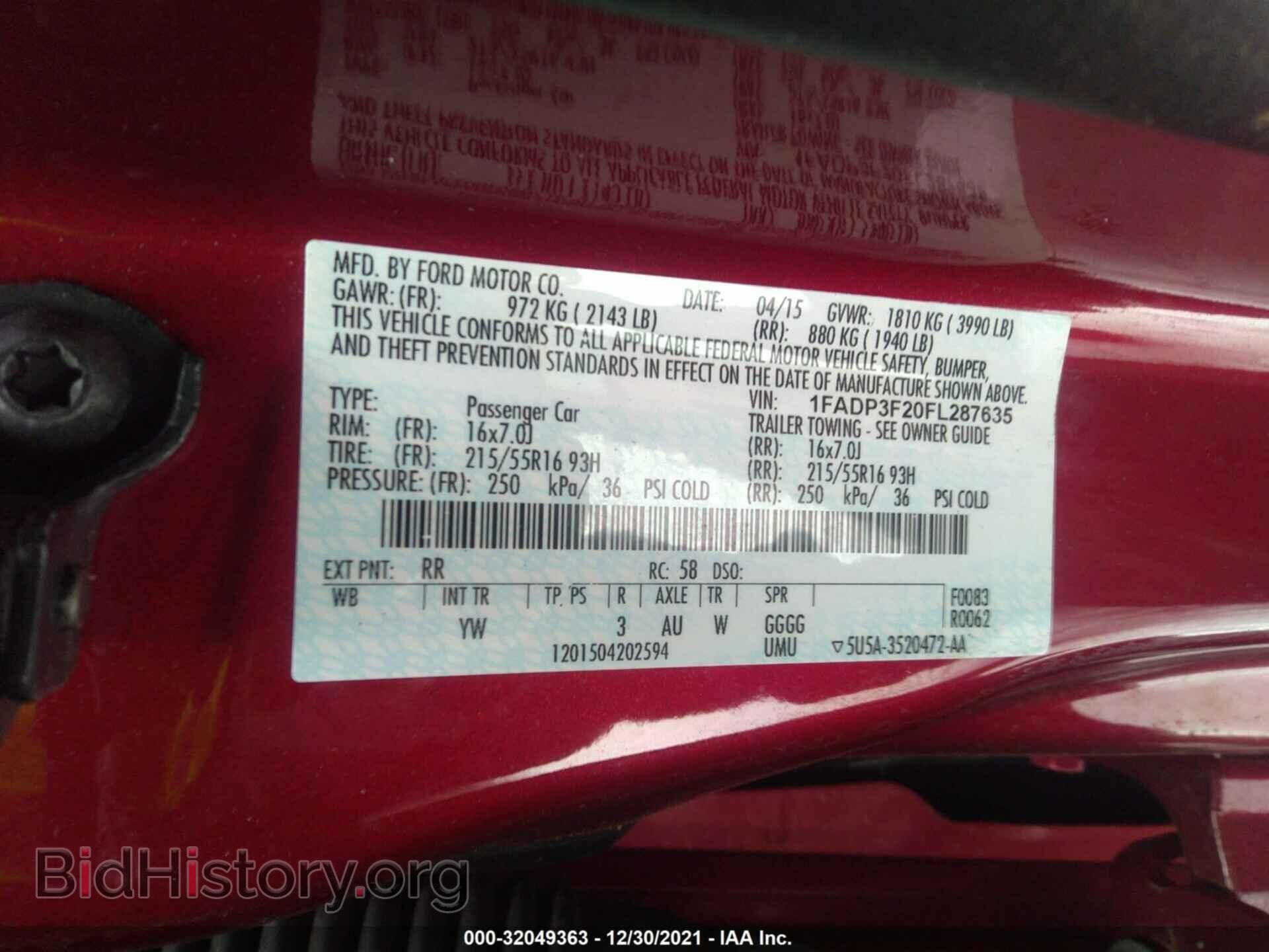 2015 FORD FOCUS - VIN: 1FADP3F20FL287635 - Photo 9