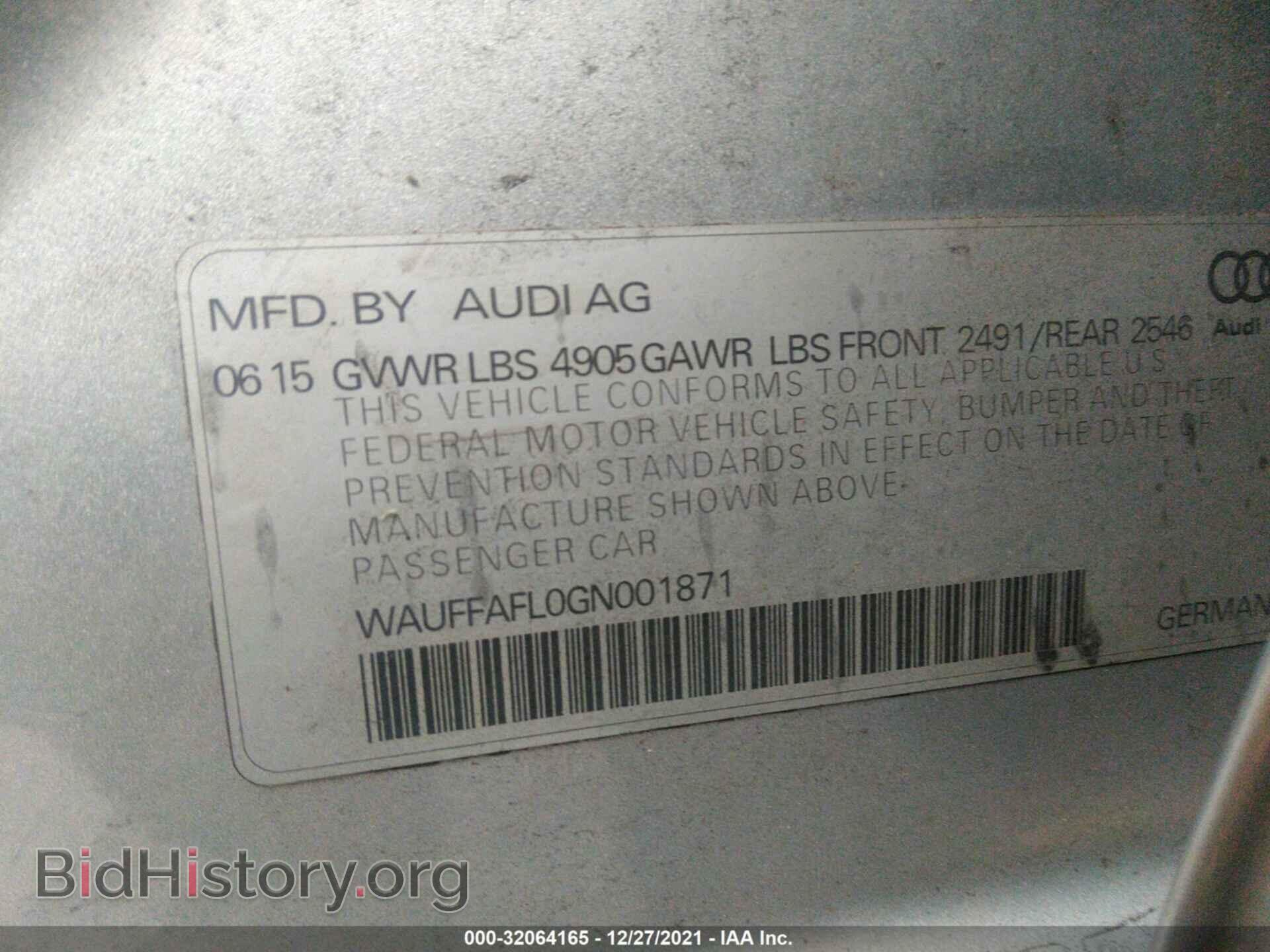 2016 AUDI A4 - VIN: WAUFFAFL0GN001871 - Photo 9