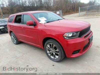 2019 Dodge DURANGO GT Plus, красный — VIN 1C4RDJDG8KC827450, IAAI