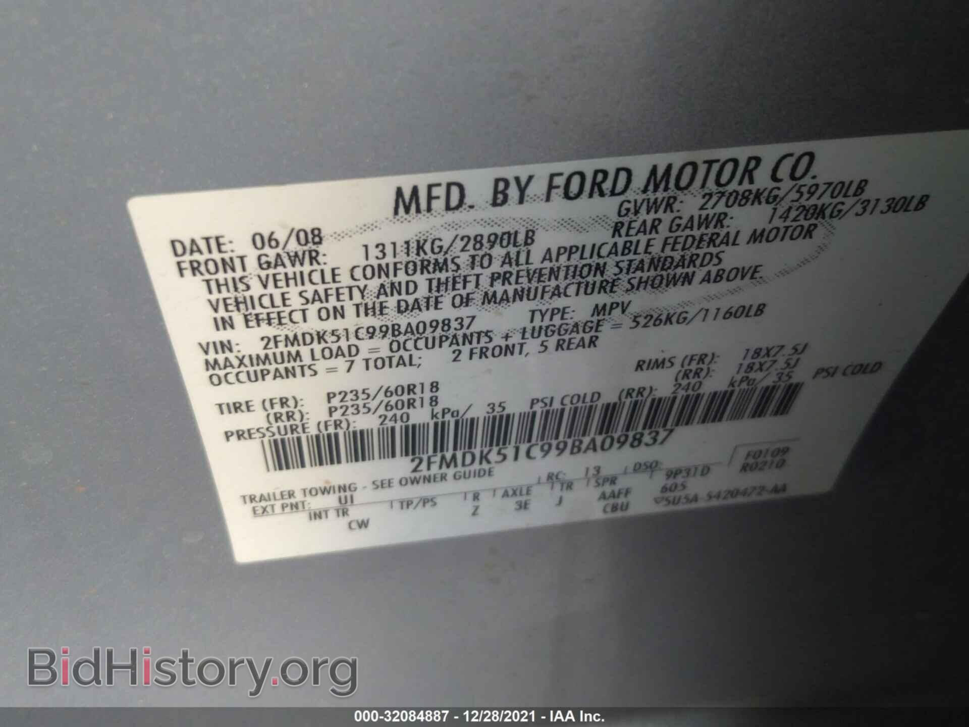 2009 FORD FLEX - VIN: 2FMDK51C99BA09837 - Photo 9