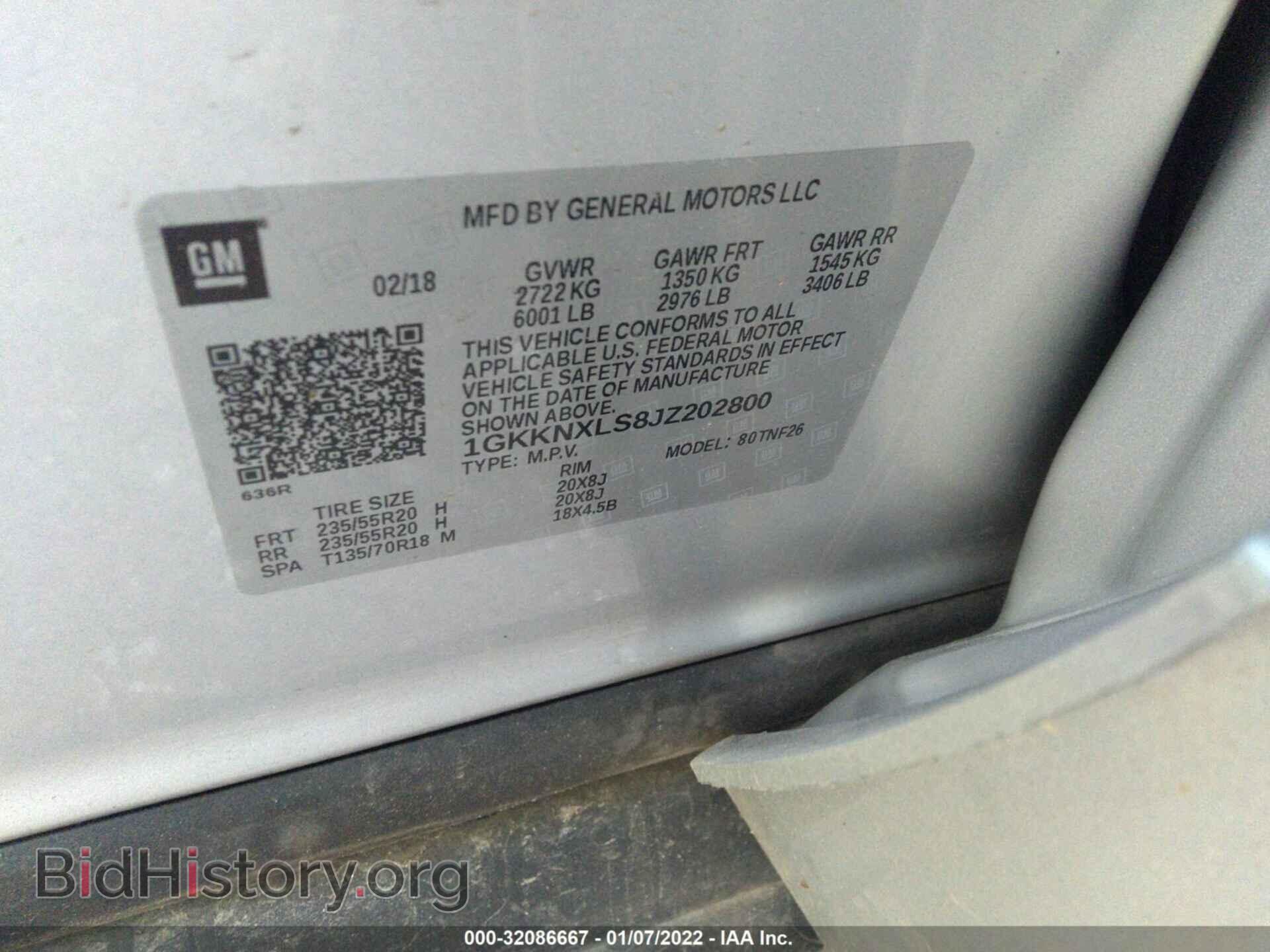 2018 GMC ACADIA - VIN: 1GKKNXLS8JZ202800 - Фото 9