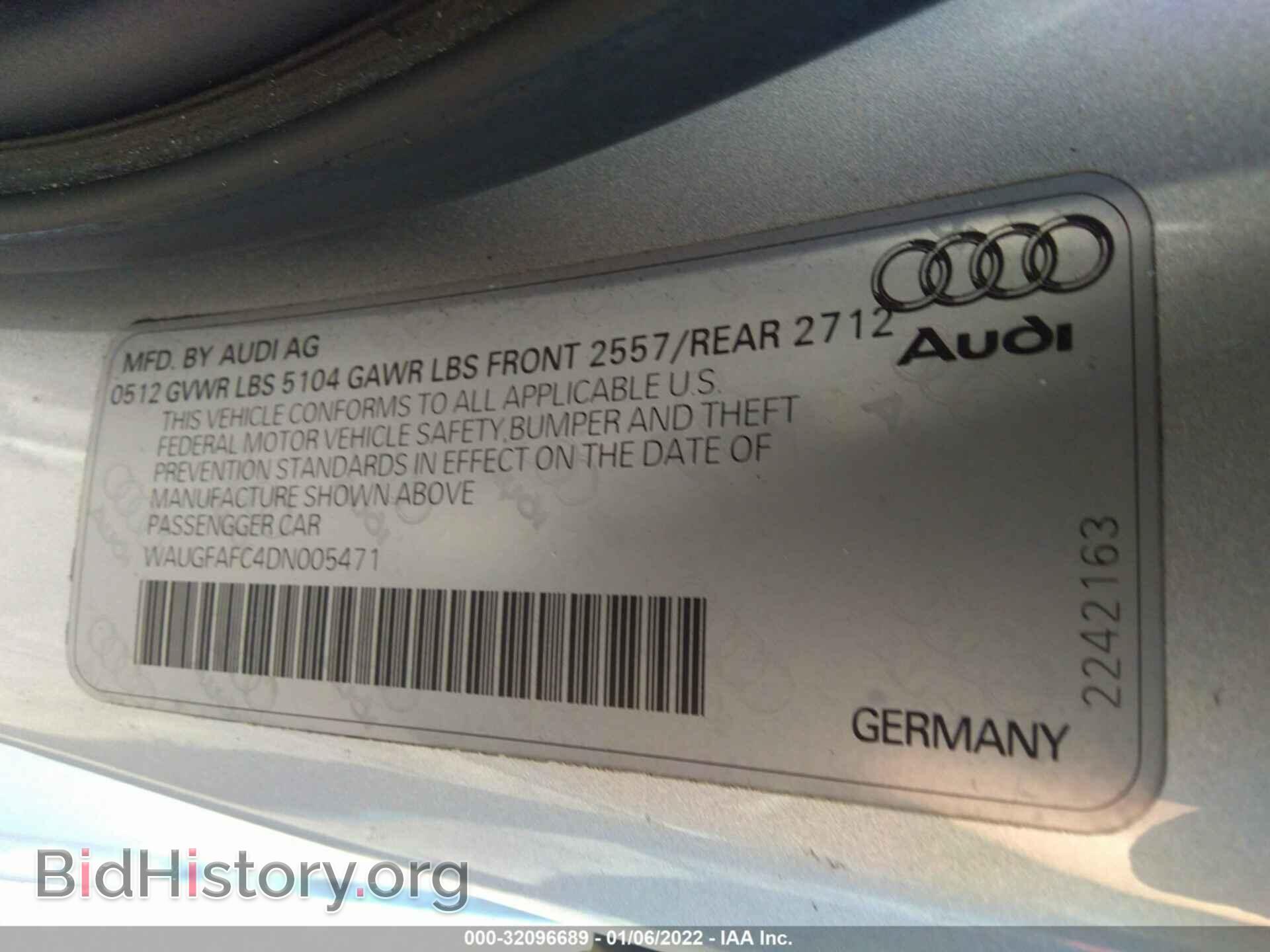 2013 AUDI A6 - VIN: WAUGFAFC4DN005471 - Photo 9