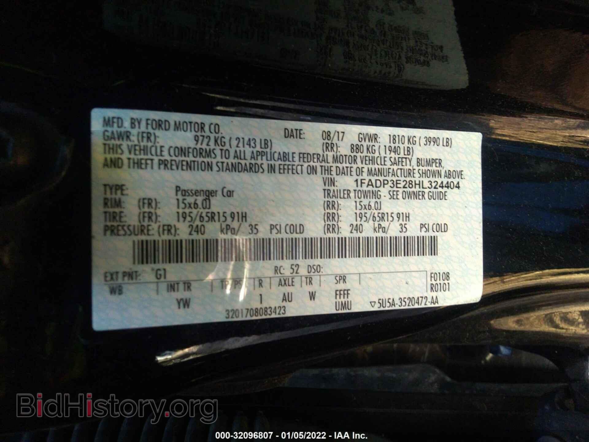 2017 FORD FOCUS - VIN: 1FADP3E28HL324404 - Фото 9