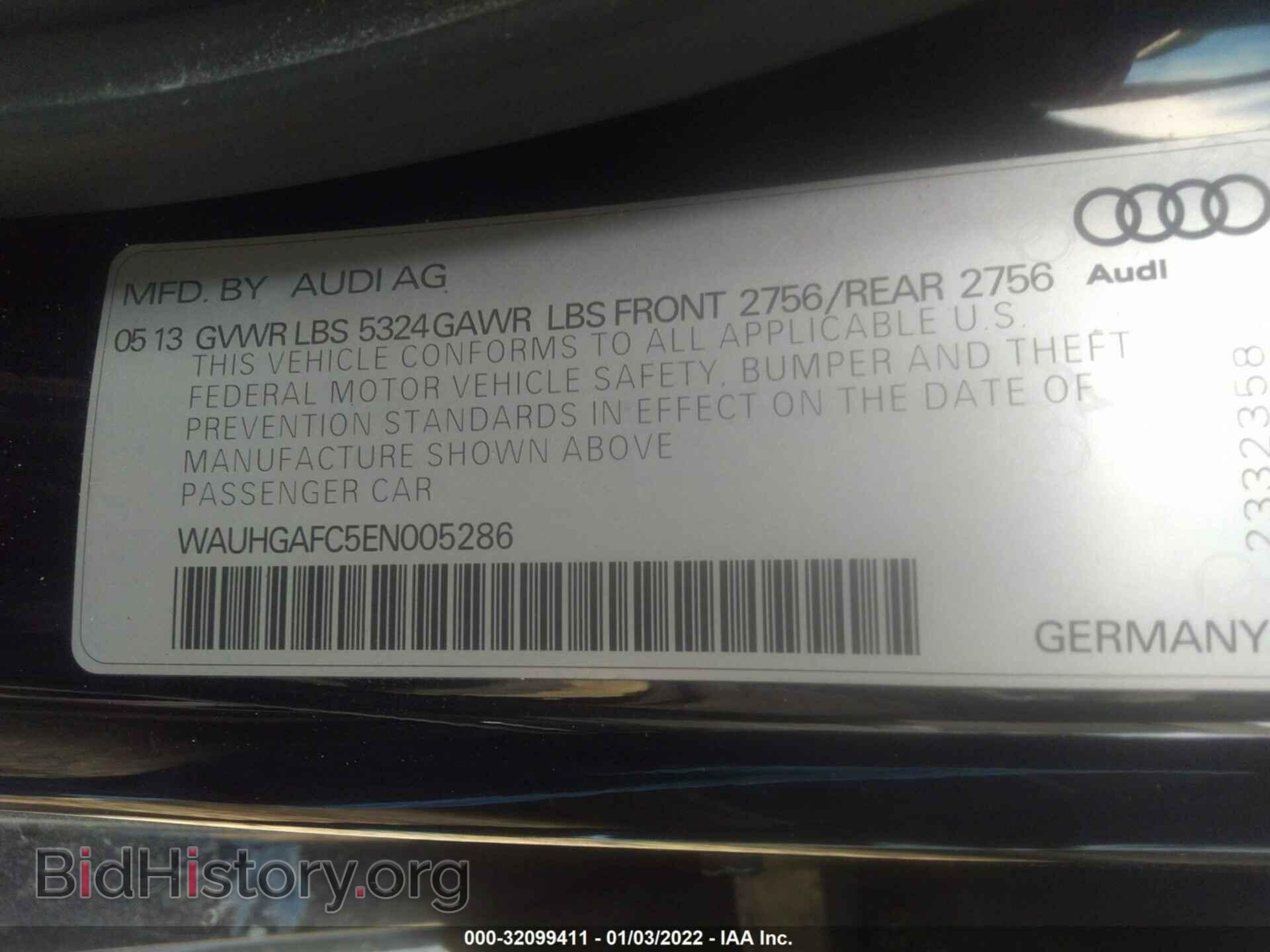 2014 AUDI A6 - VIN: WAUHGAFC5EN005286 - Фото 9