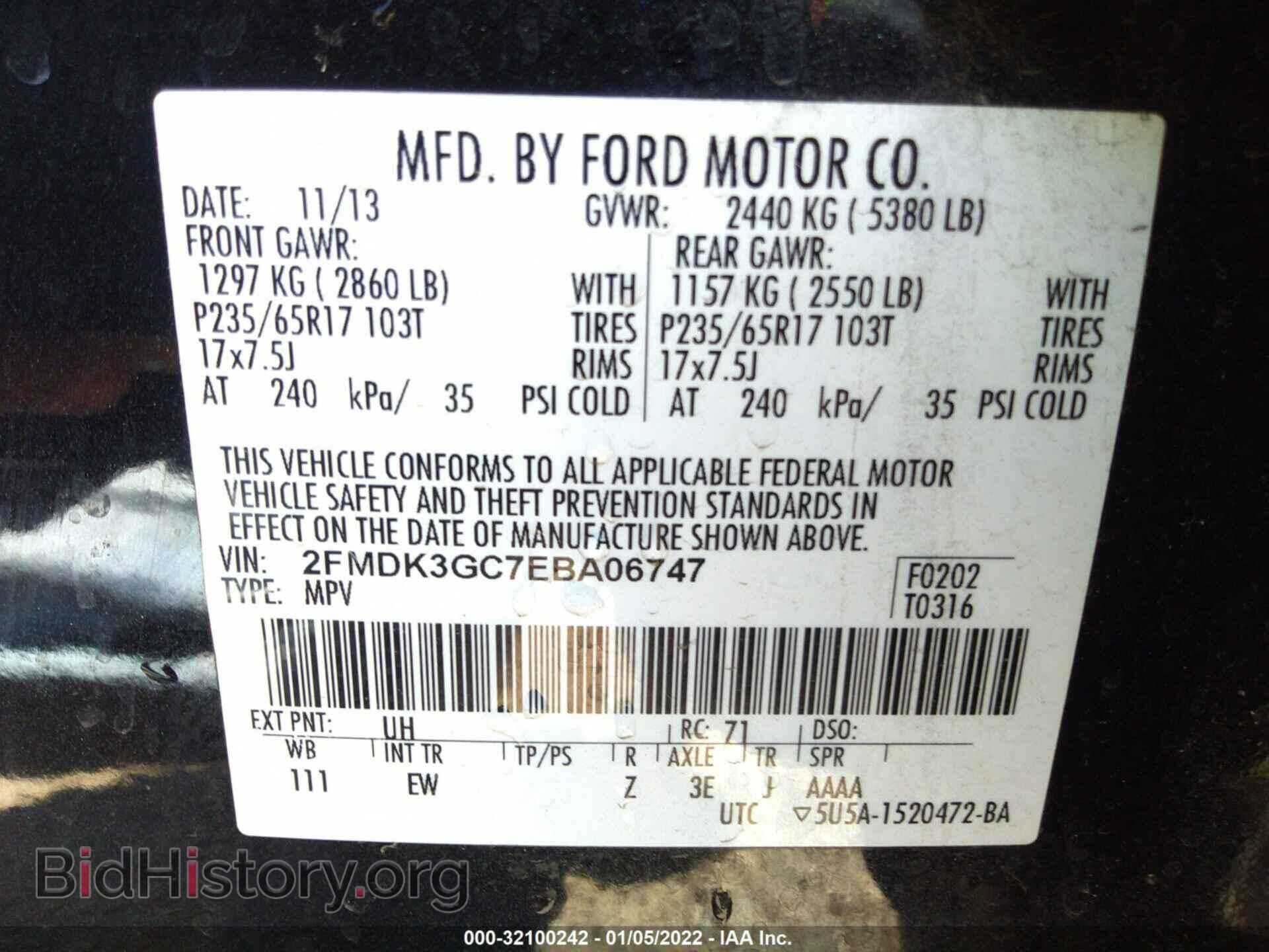 2014 FORD EDGE - VIN: 2FMDK3GC7EBA06747 - Photo 9