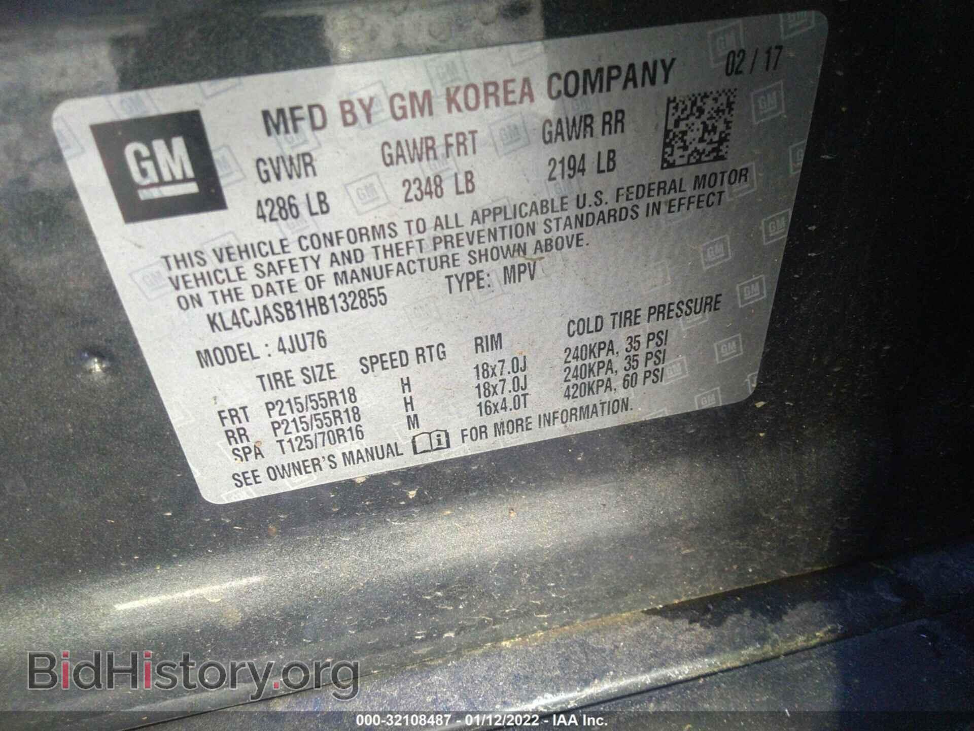 2017 BUICK ENCORE - VIN: KL4CJASB1HB132855 - Фото 9