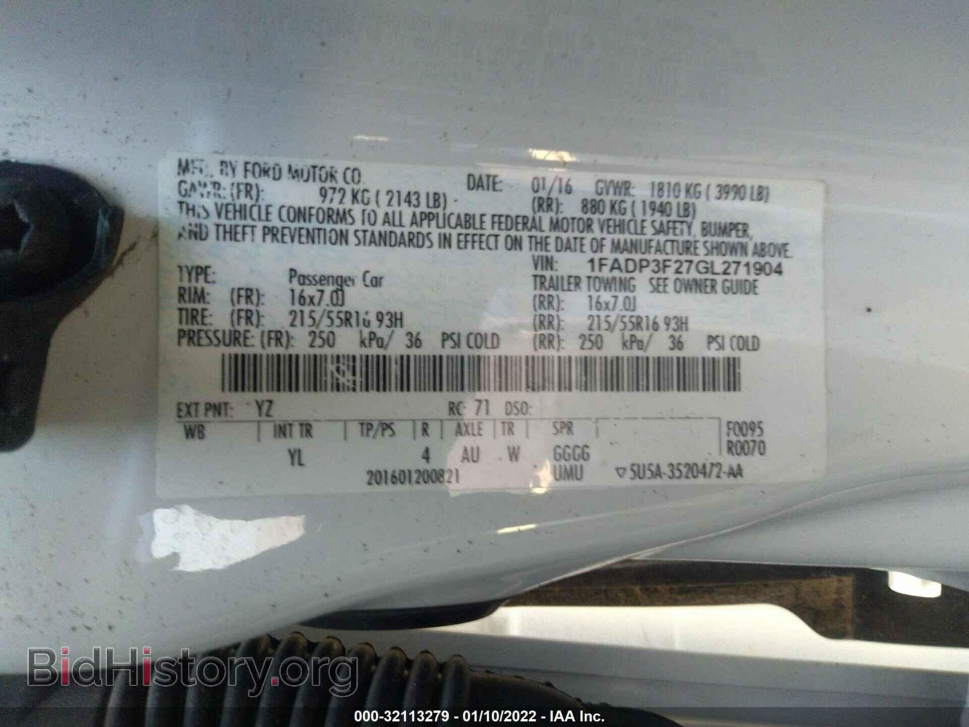 2016 FORD FOCUS - VIN: 1FADP3F27GL271904 - Фото 9