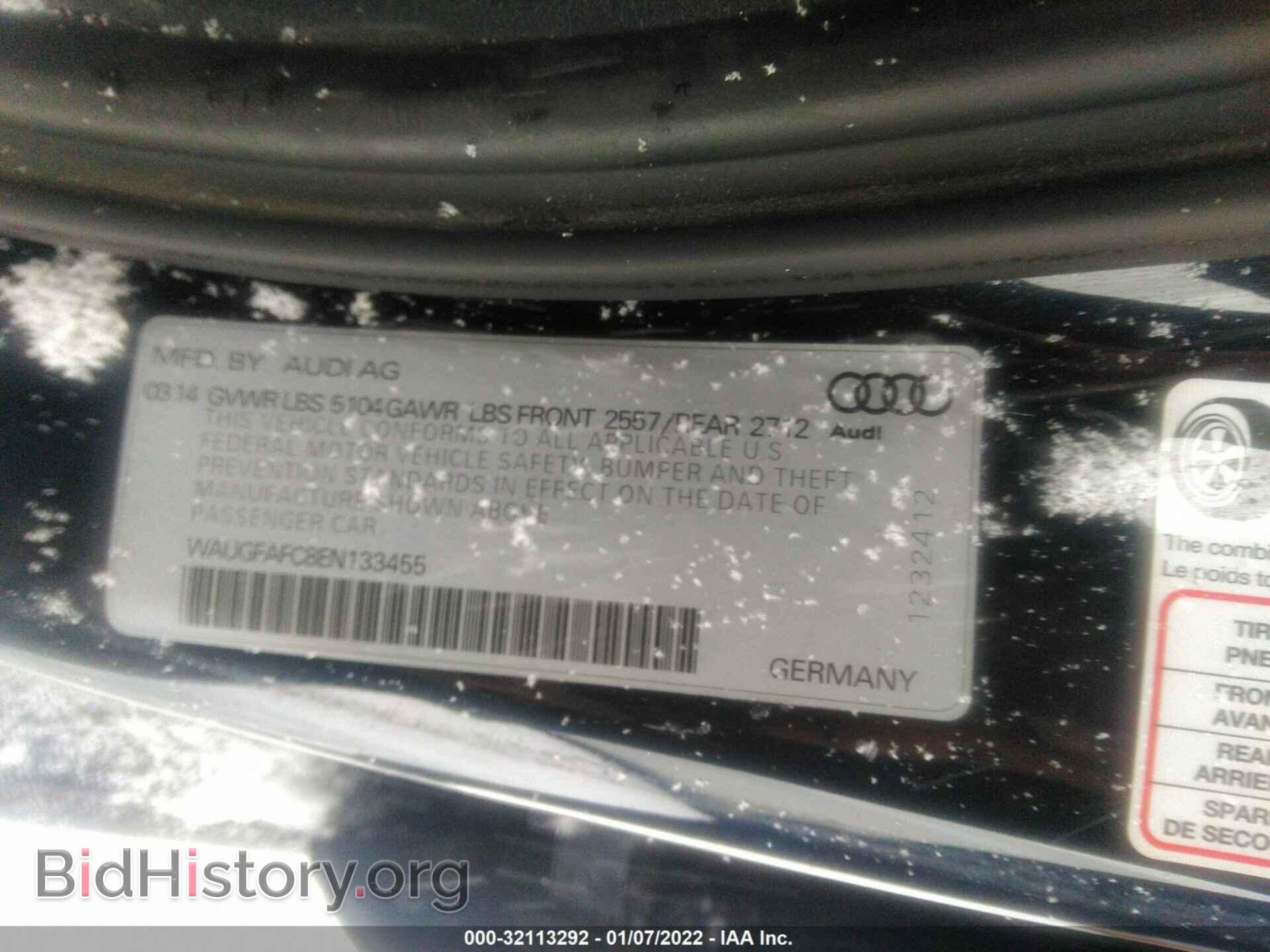 2014 AUDI A6 - VIN: WAUGFAFC8EN133455 - Фото 9