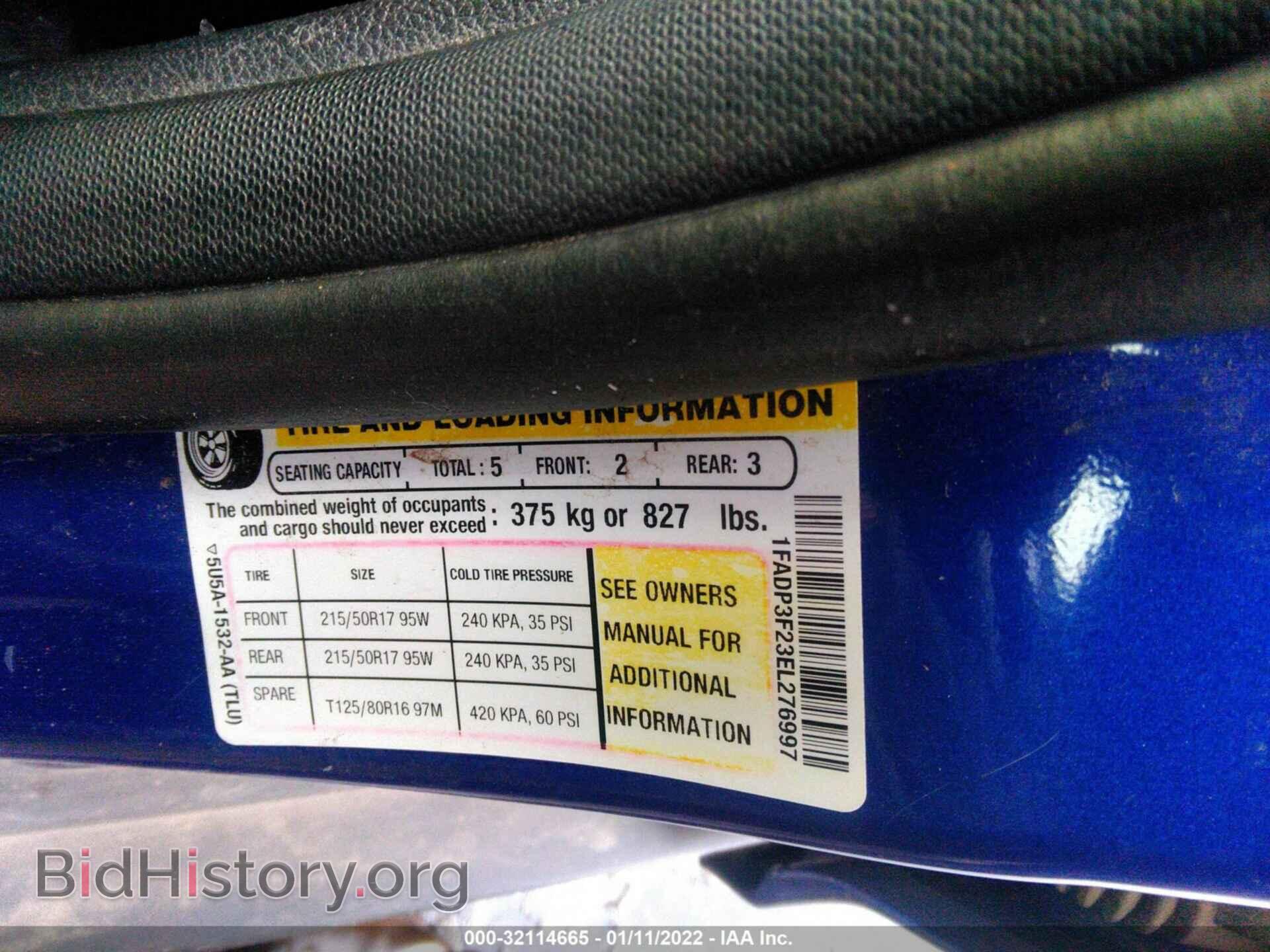 2014 FORD FOCUS - VIN: 1FADP3F23EL276997 - Фото 9