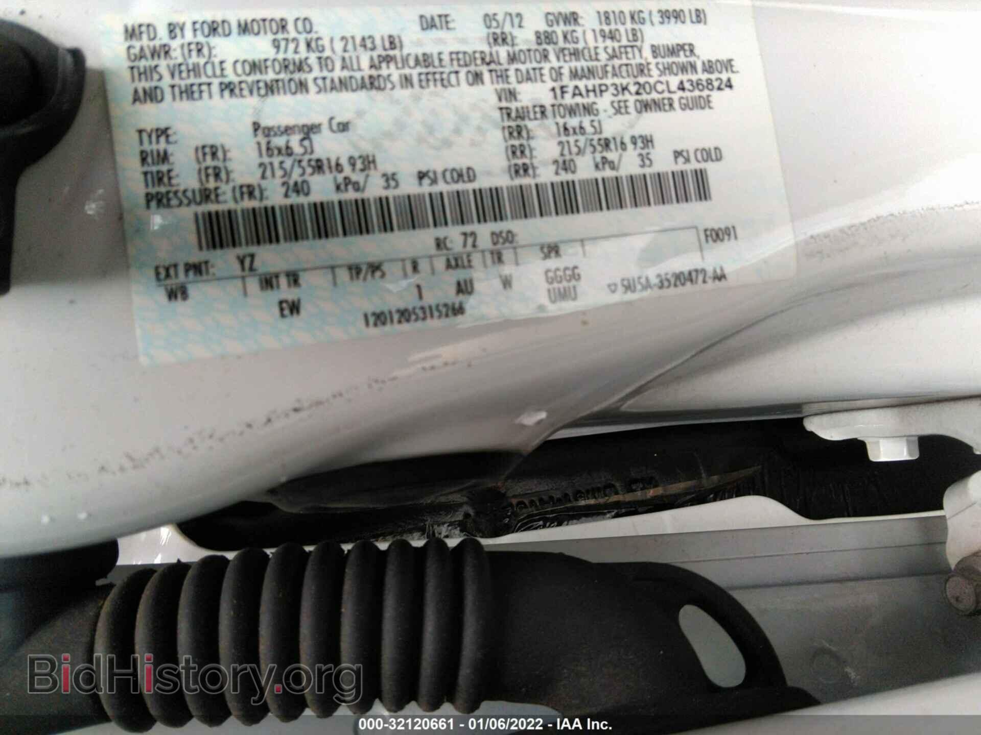 2012 FORD FOCUS - VIN: 1FAHP3K20CL436824 - Фото 9