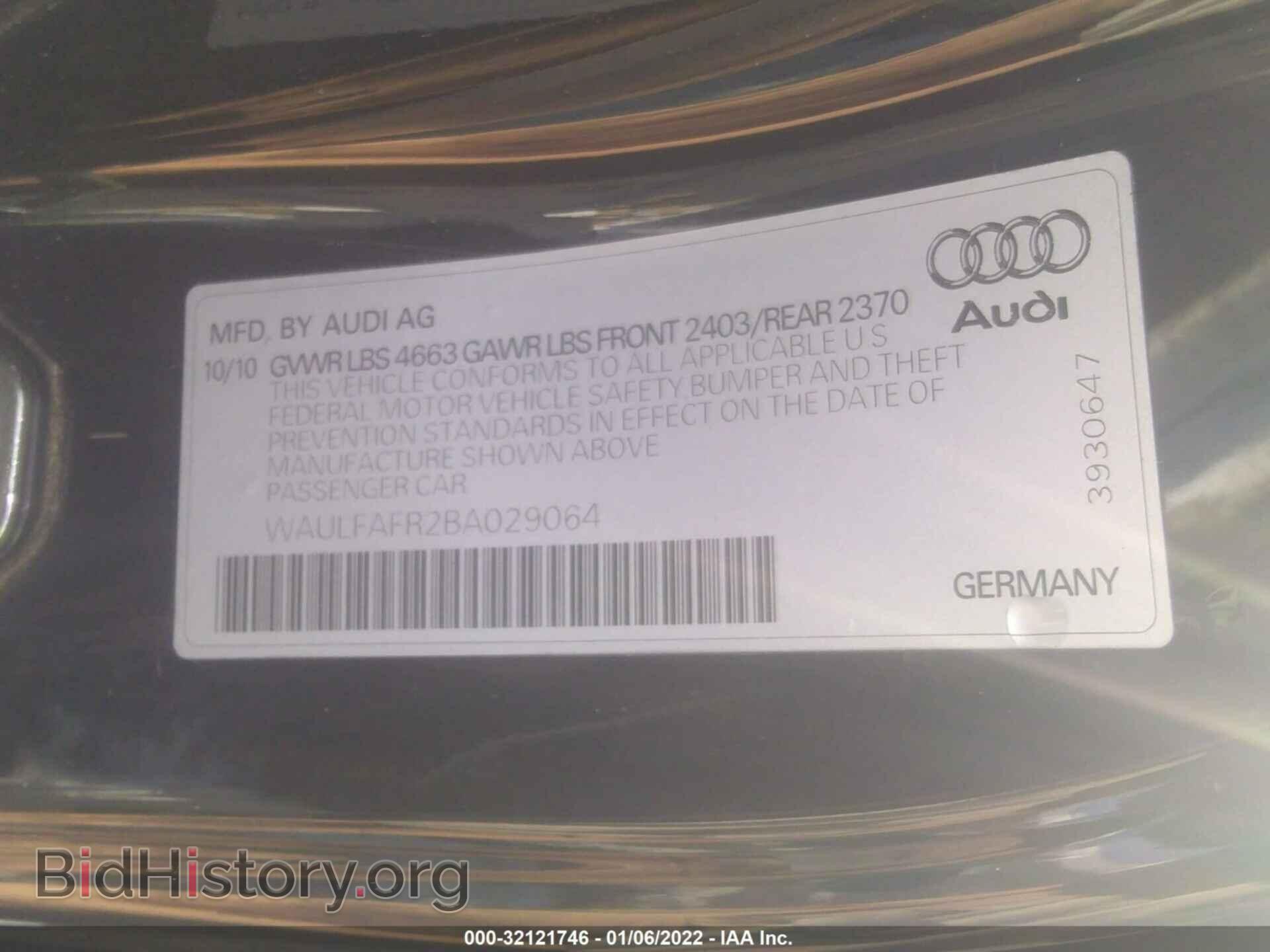 2011 AUDI A5 - VIN: WAULFAFR2BA029064 - Photo 9