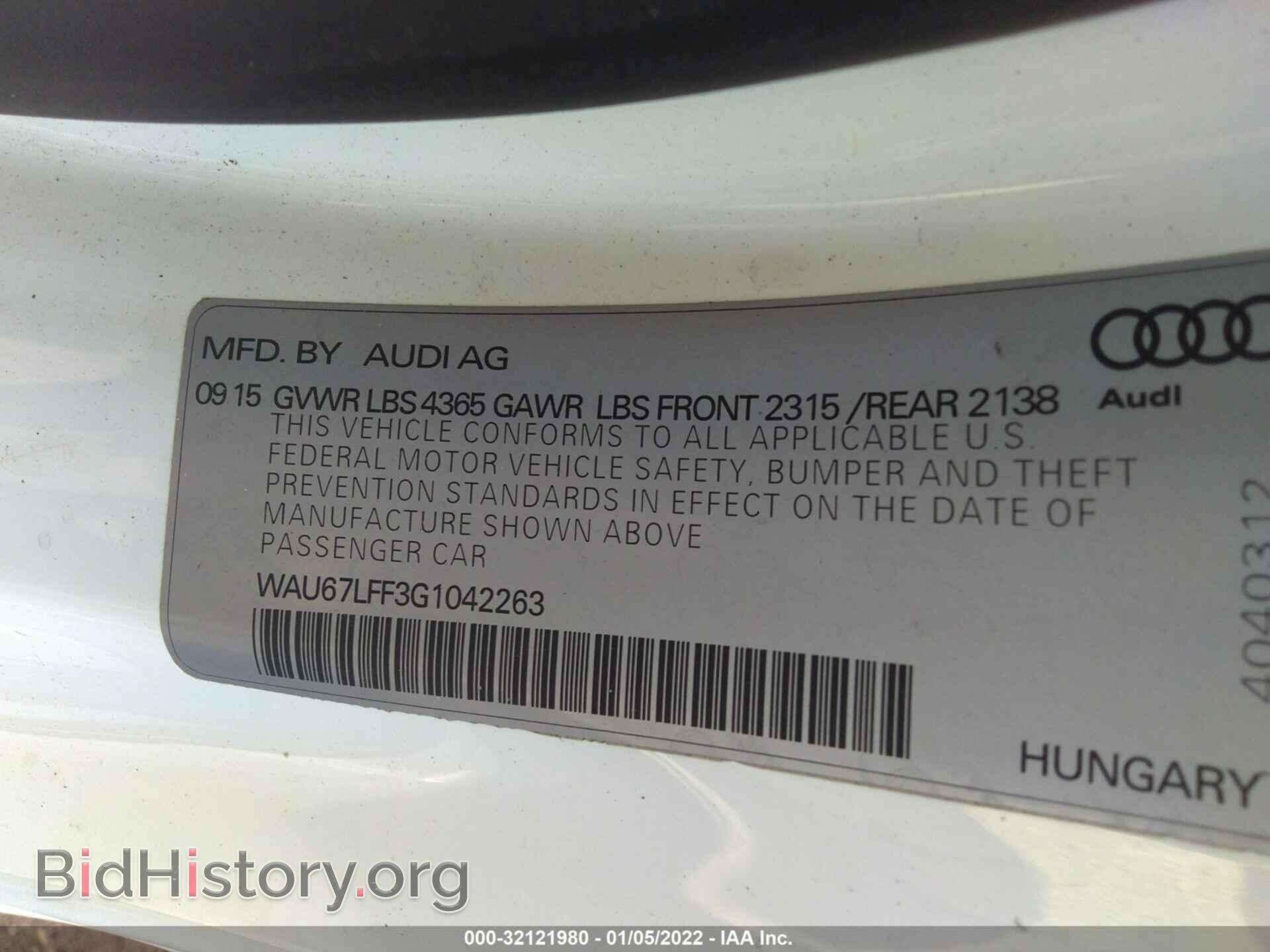 2016 AUDI A3 - VIN: WAU67LFF3G1042263 - Фото 9