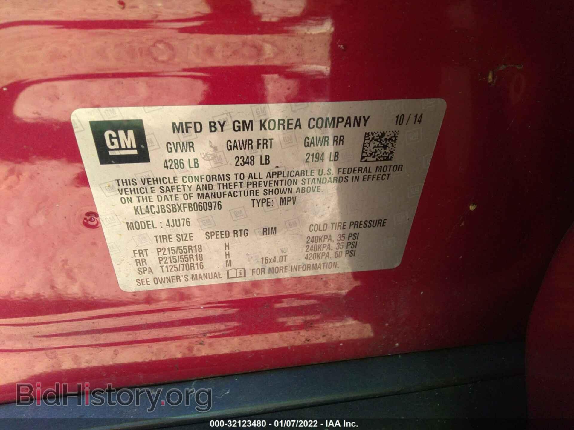 2015 BUICK ENCORE - VIN: KL4CJBSBXFB060976 - Photo 9