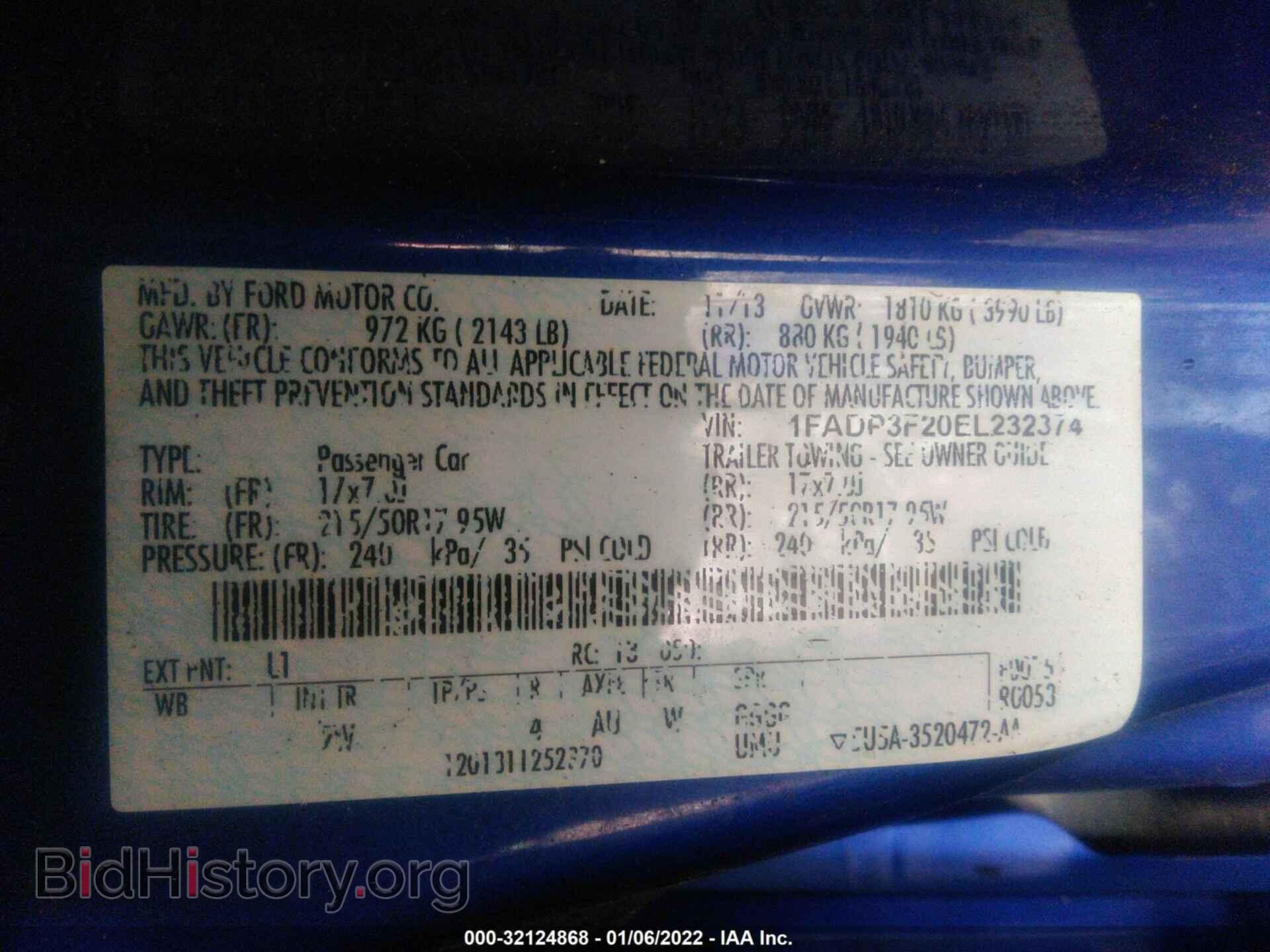 2014 FORD FOCUS - VIN: 1FADP3F20EL232374 - Фото 9
