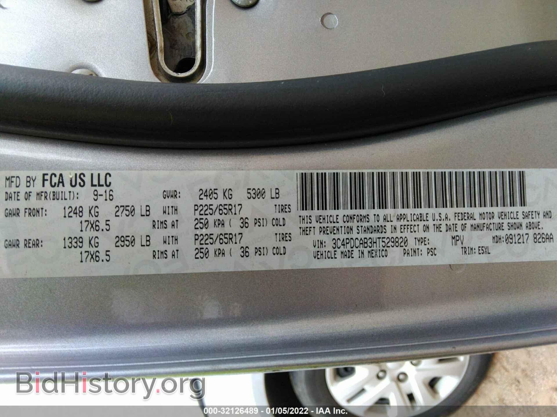 2017 DODGE JOURNEY - VIN: 3C4PDCAB3HT529820 - Фото 9