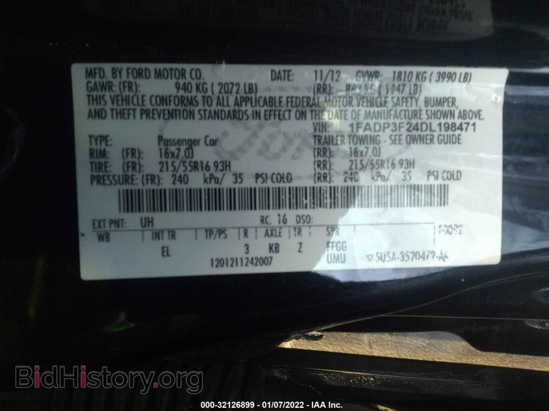 2013 FORD FOCUS - VIN: 1FADP3F24DL198471 - Фото 9