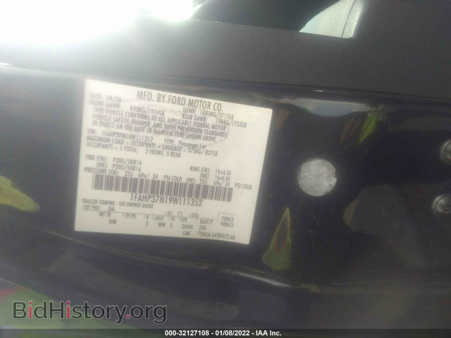2009 FORD FOCUS - VIN: 1FAHP37N19W111352 - Фото 9
