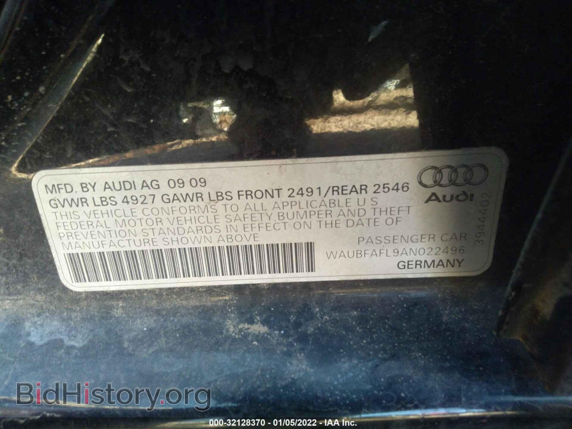 2010 AUDI A4 - VIN: WAUBFAFL9AN022496 - Фото 9
