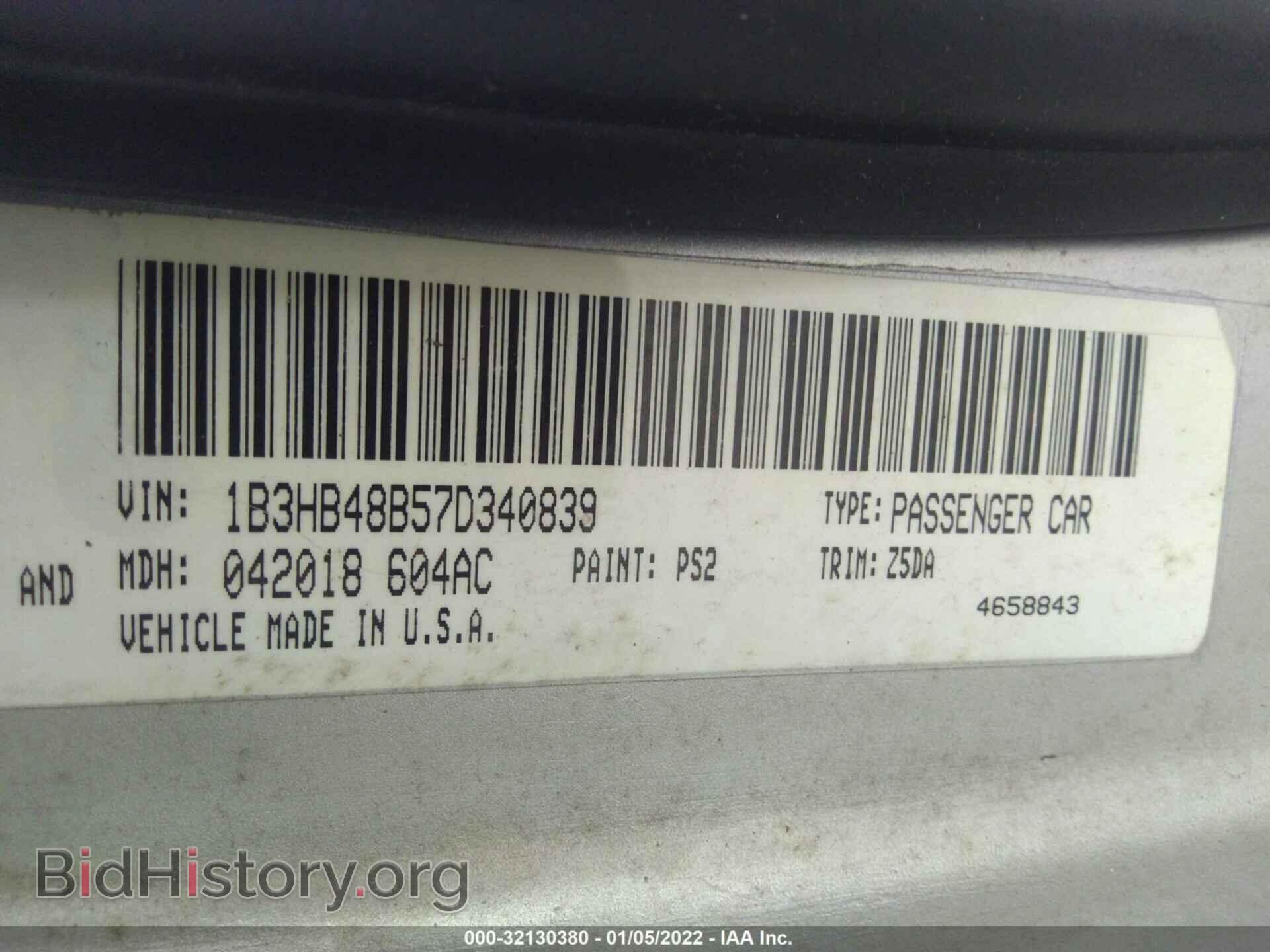 2007 DODGE CALIBER - VIN: 1B3HB48B57D340839 - Фото 9