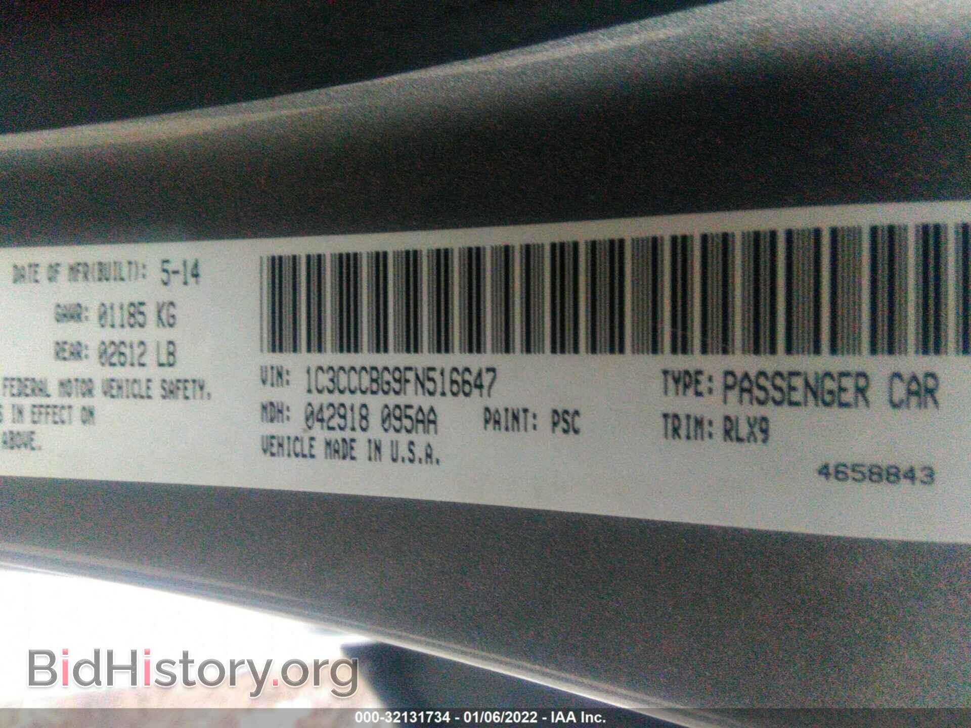 2015 CHRYSLER 200 - VIN: 1C3CCCBG9FN516647 - Photo 9