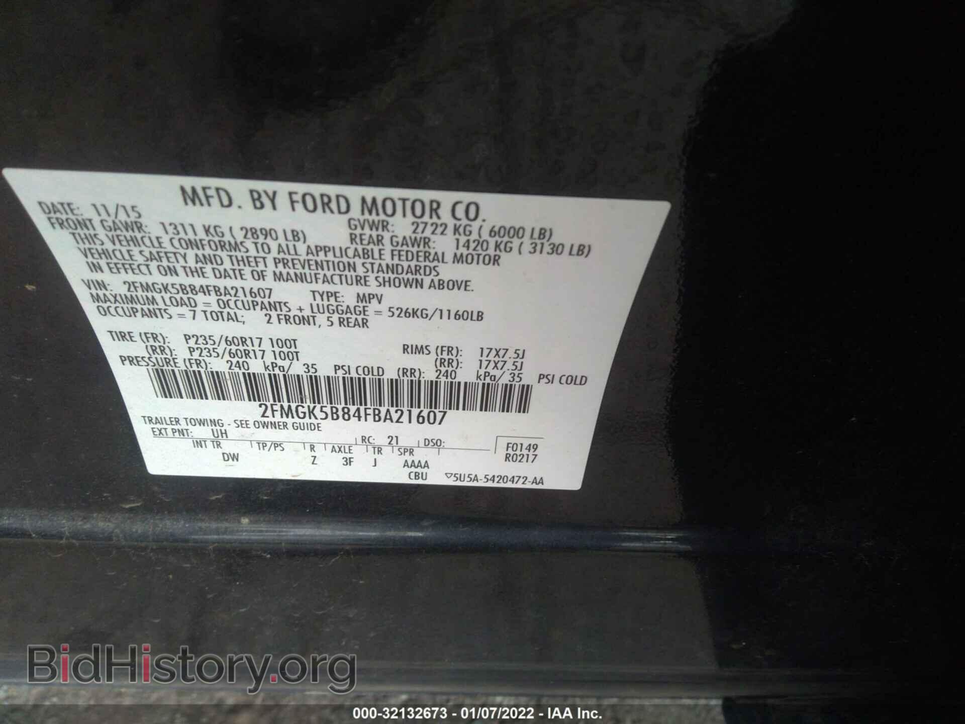 2015 FORD FLEX - VIN: 2FMGK5B84FBA21607 - Photo 9