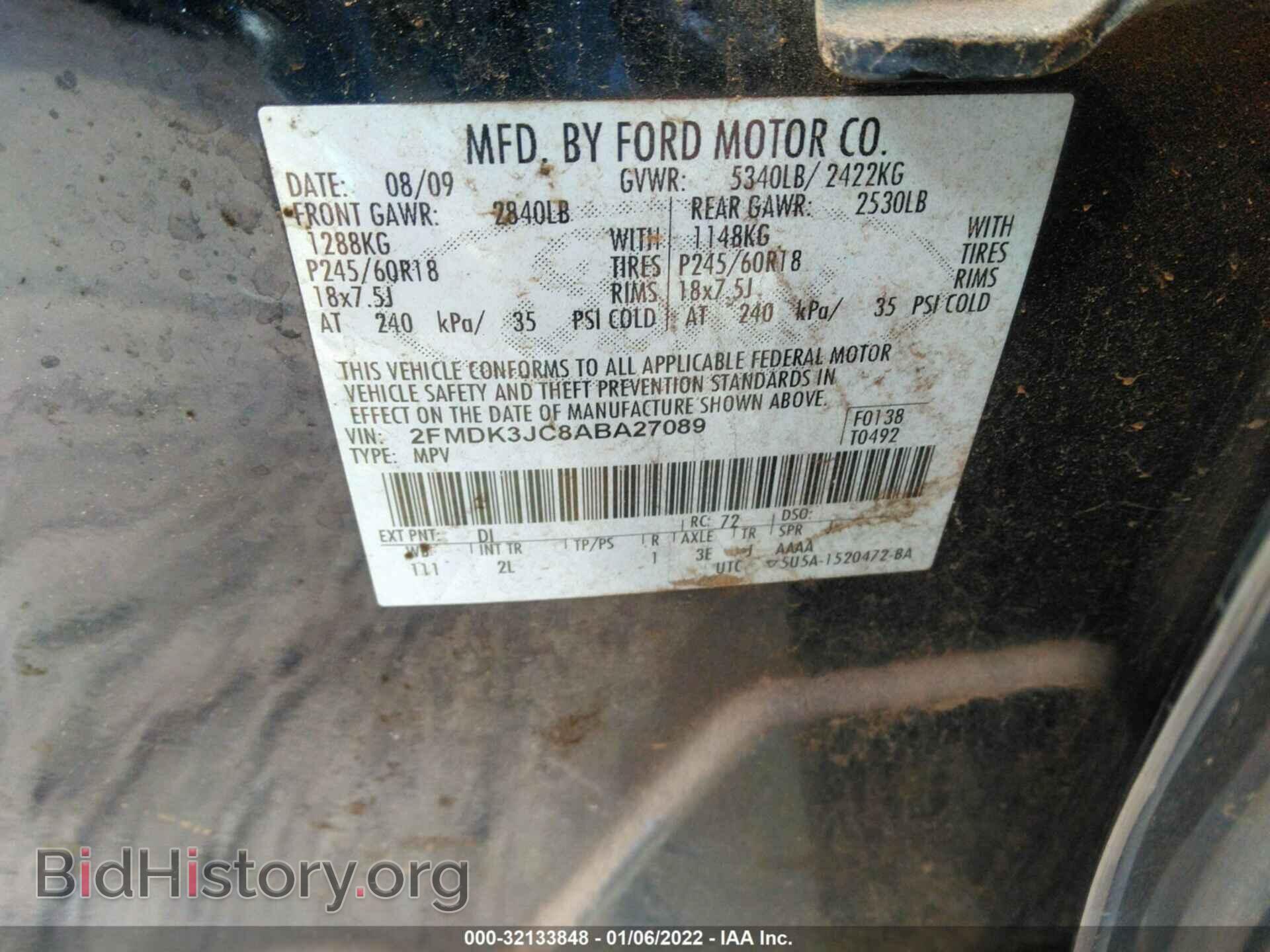 2010 FORD EDGE - VIN: 2FMDK3JC8ABA27089 - Photo 9